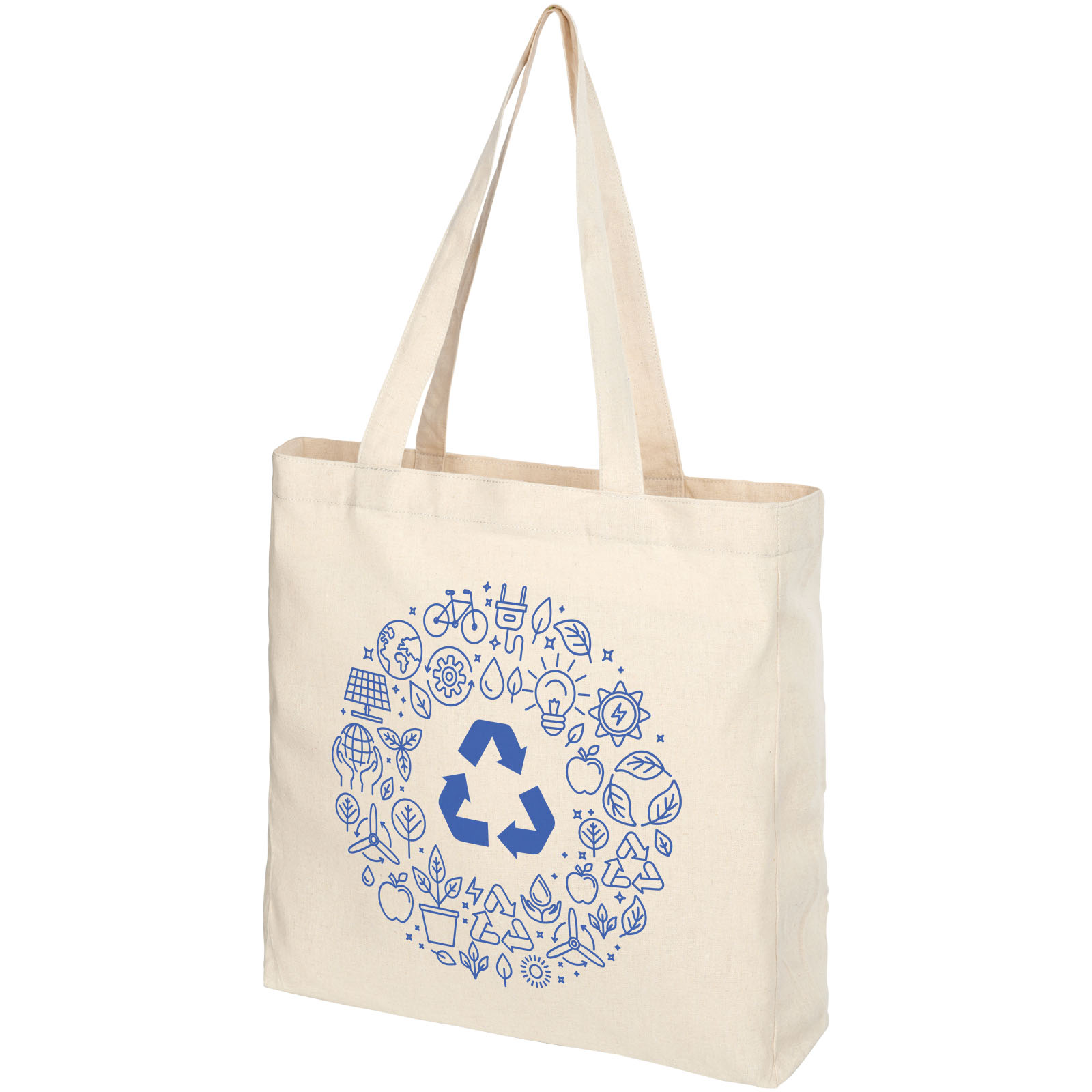 Tote bag con fondo ampio in tessuto riciclato 210 g/m² Pheebs - 13L