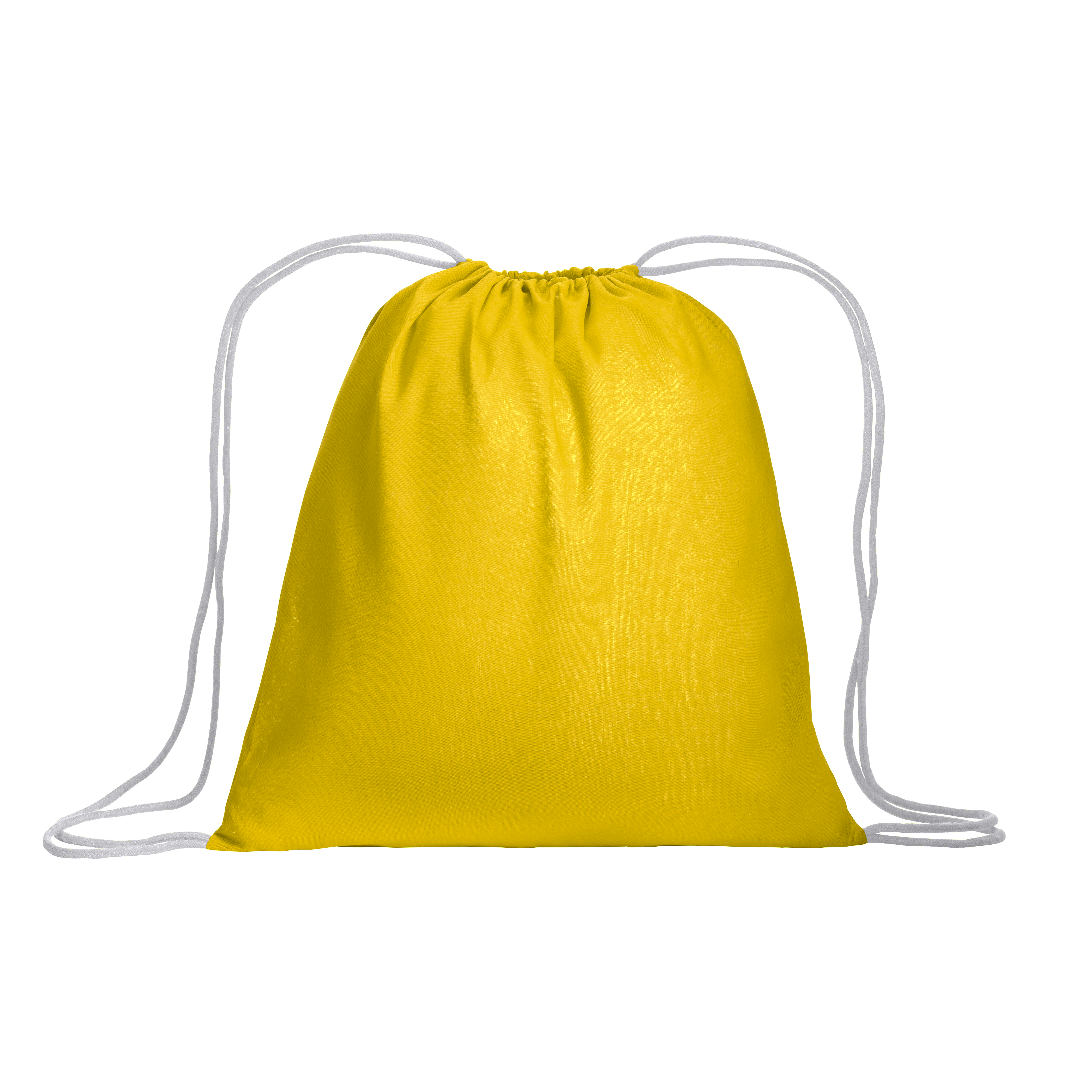 Zainetto in cotone da 120 g/m2, con chiusura a strozzo. È certificato OEKO-TEX®.