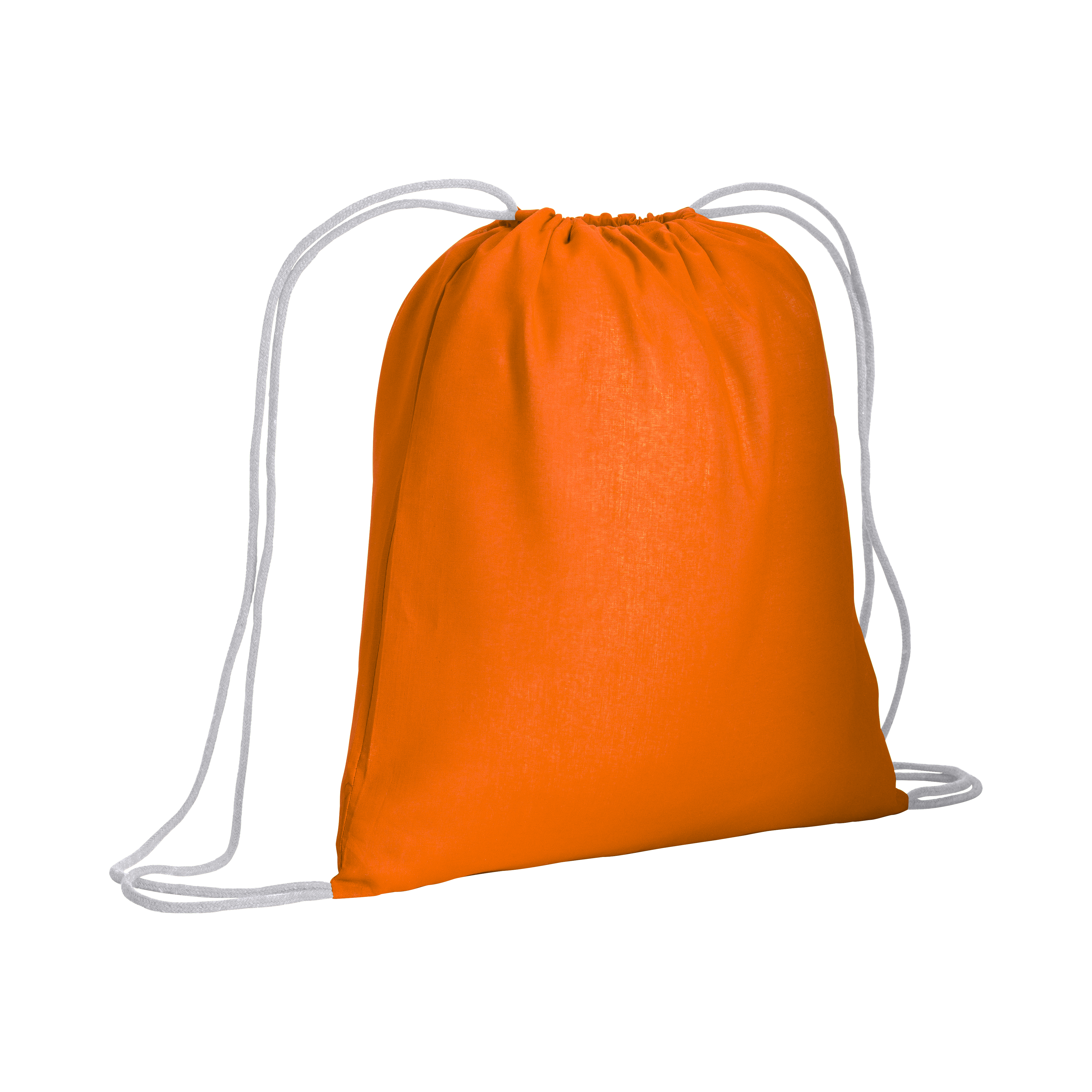 Zainetto in cotone da 120 g/m2, con chiusura a strozzo. È certificato OEKO-TEX®.