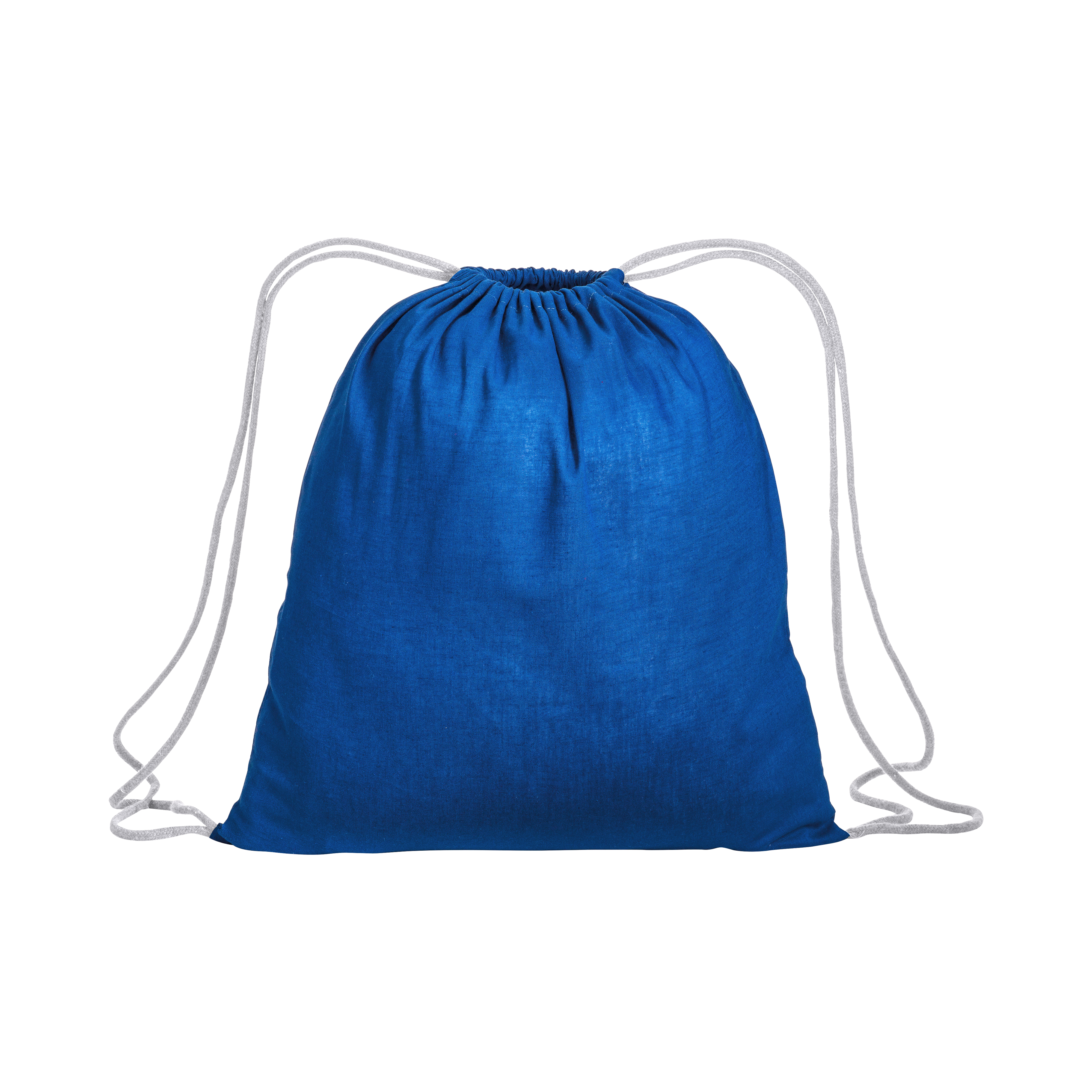 Zainetto in cotone da 120 g/m2, con chiusura a strozzo. È certificato OEKO-TEX®.