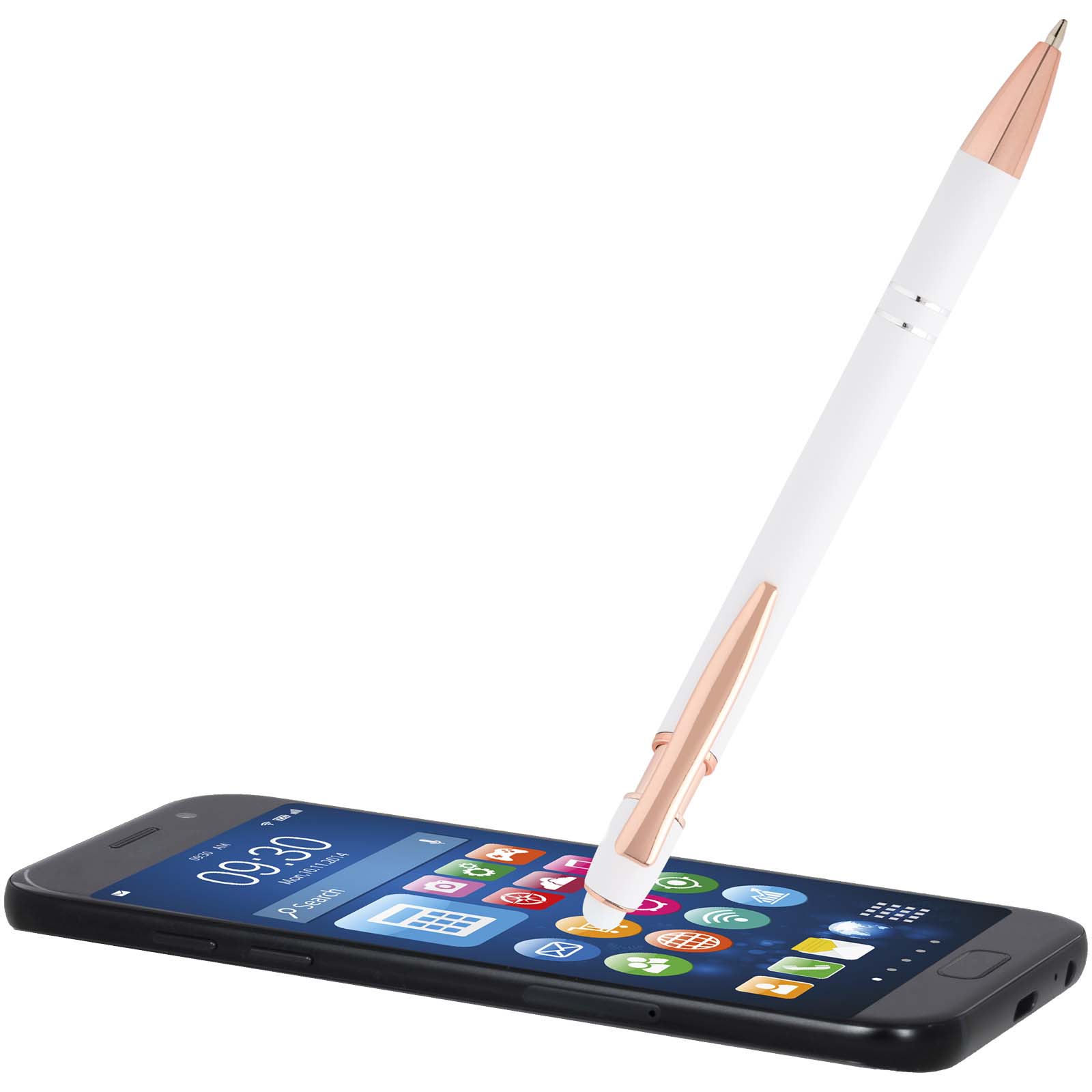 Penna a sfera con finitura oro rosa Nanna (inchiostro blu)