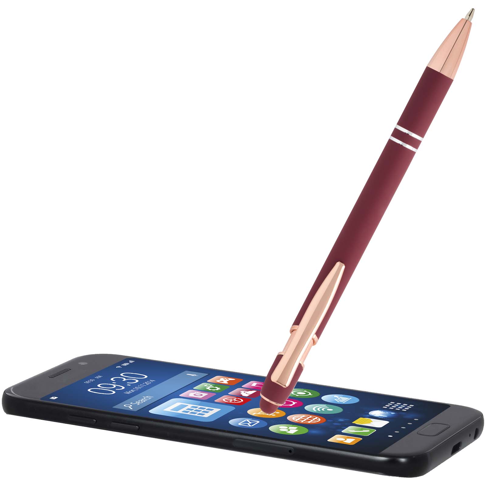 Penna a sfera con finitura oro rosa Nanna (inchiostro blu)