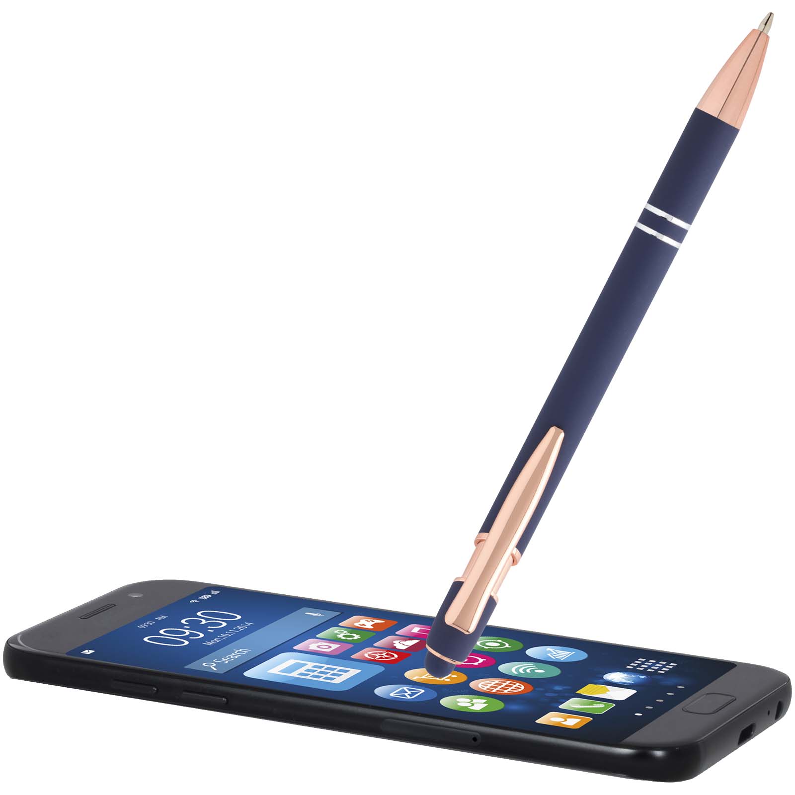 Penna a sfera con finitura oro rosa Nanna (inchiostro blu)