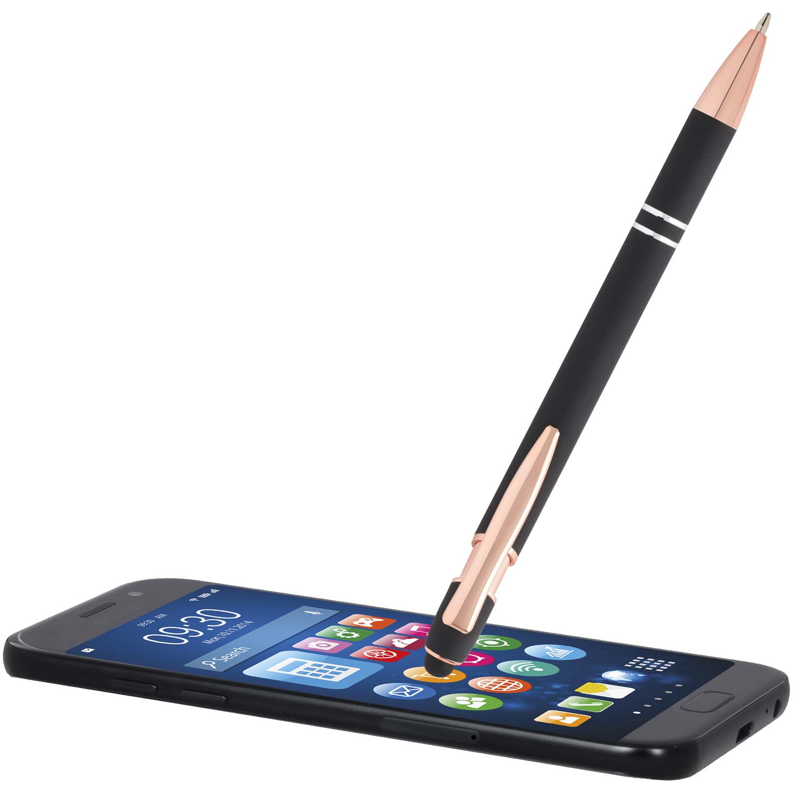 Penna a sfera con finitura oro rosa Nanna (inchiostro blu)