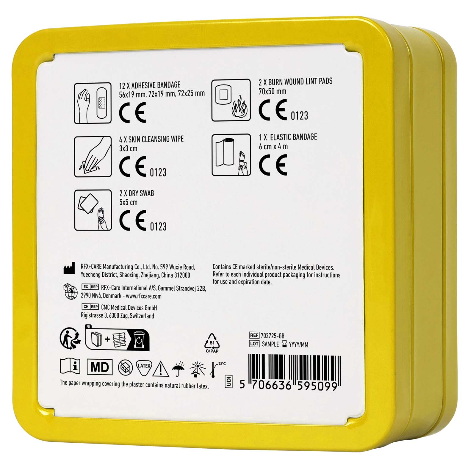 Kit di primo soccorso in scatola di latta Mykit