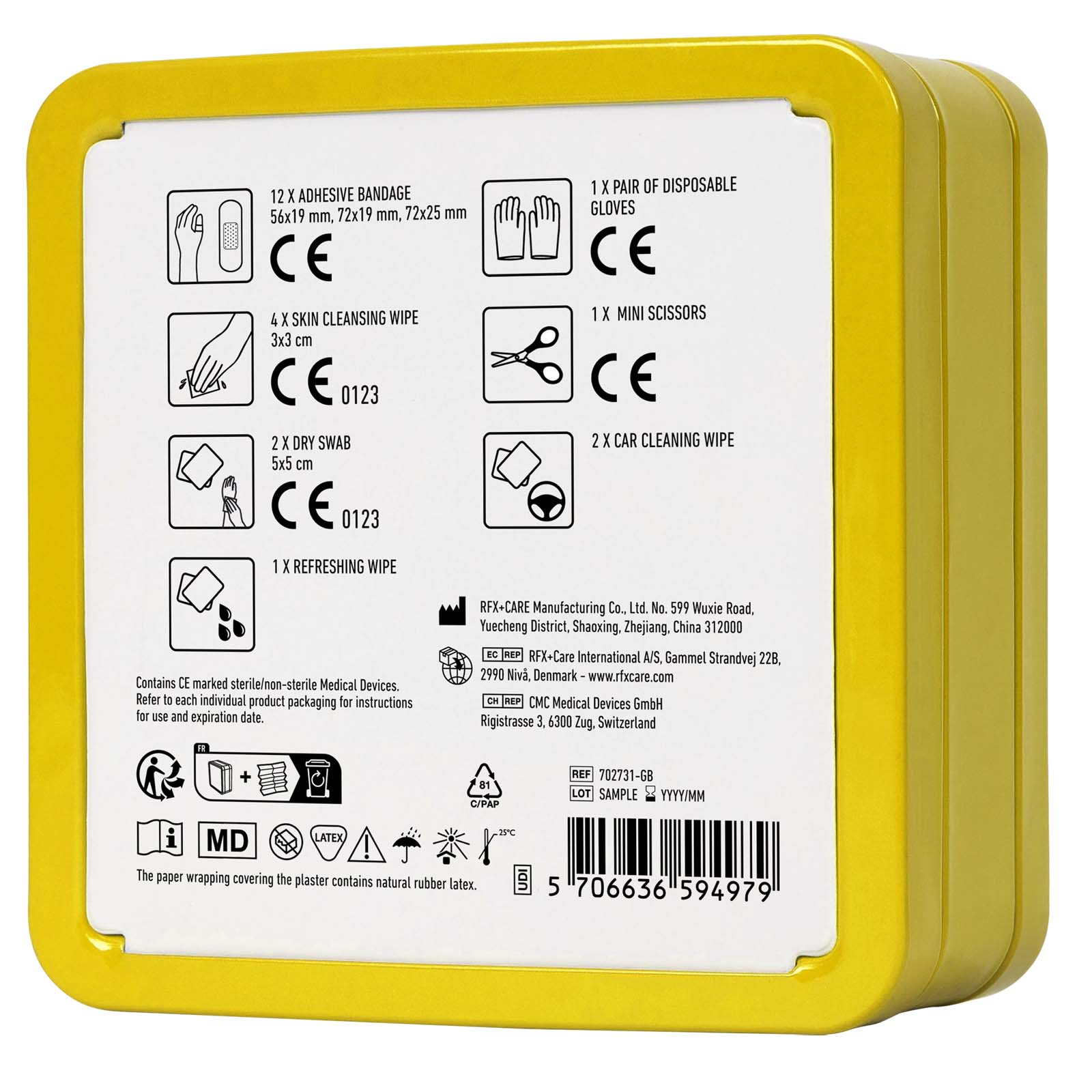 Kit di primo soccorso in scatola di latta per auto MyKit