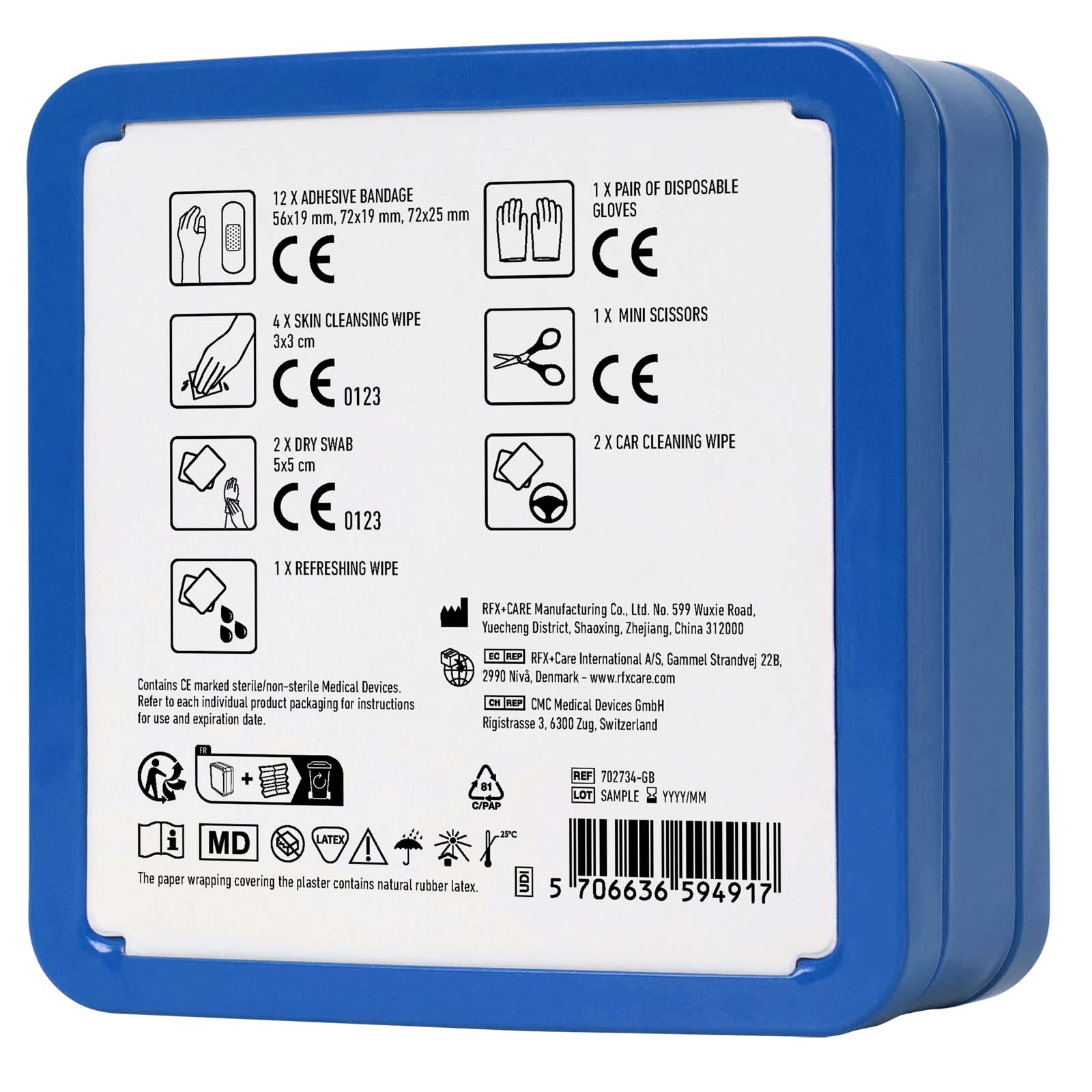 Kit di primo soccorso in scatola di latta per auto MyKit