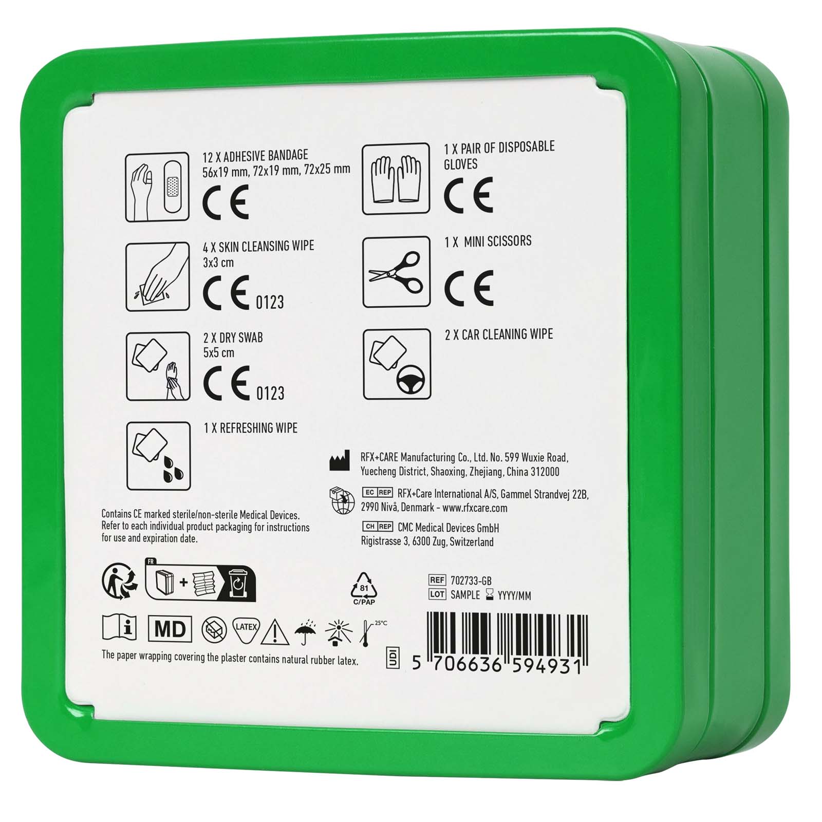 Kit di primo soccorso in scatola di latta per auto MyKit