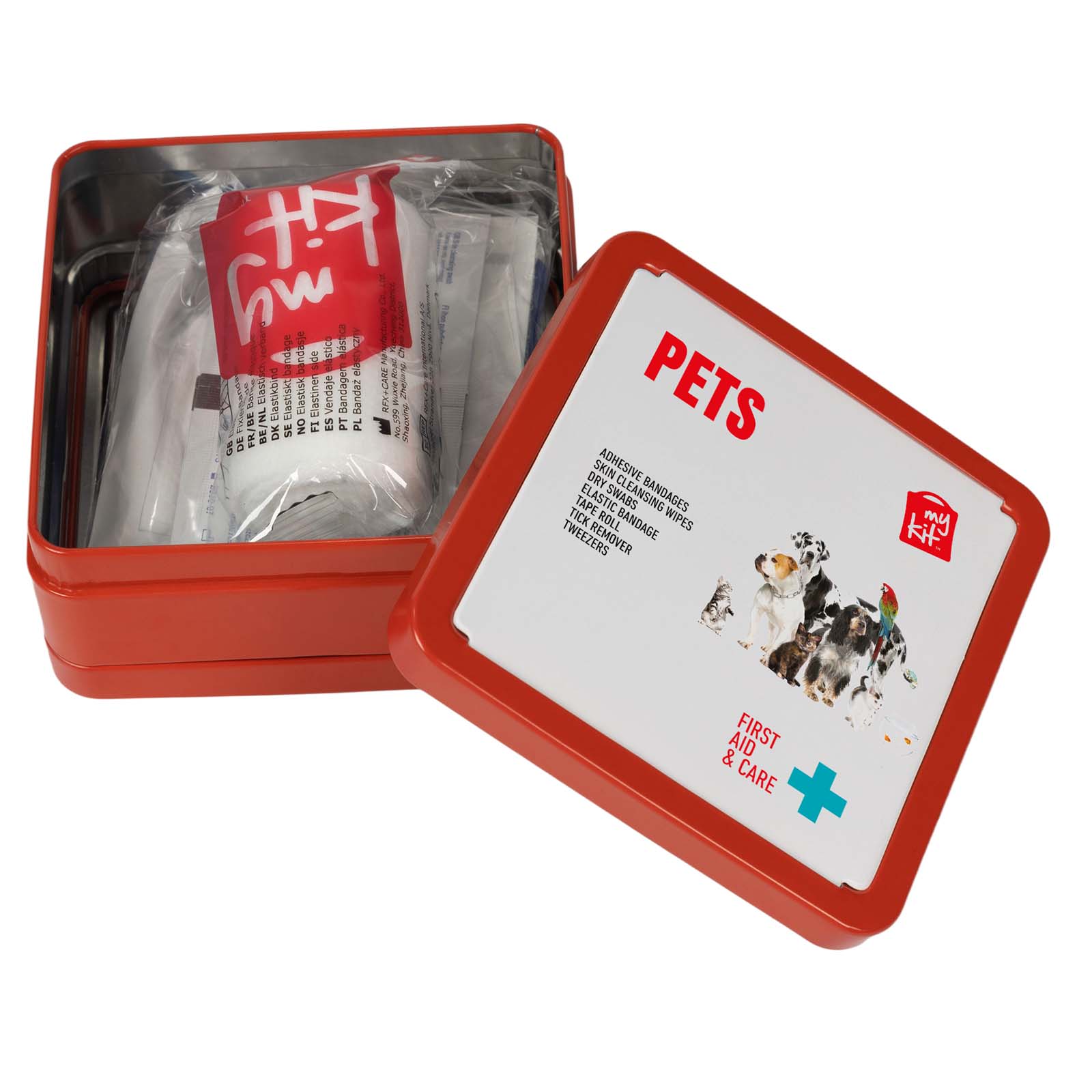 Kit di primo soccorso in scatola di latta per animali domestici MyKit