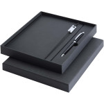 Set con blocco note formato A5 con copertina rigida e penna...