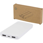 Power bank da 10.000 mAh e 10 W in plastica riciclata con 2...