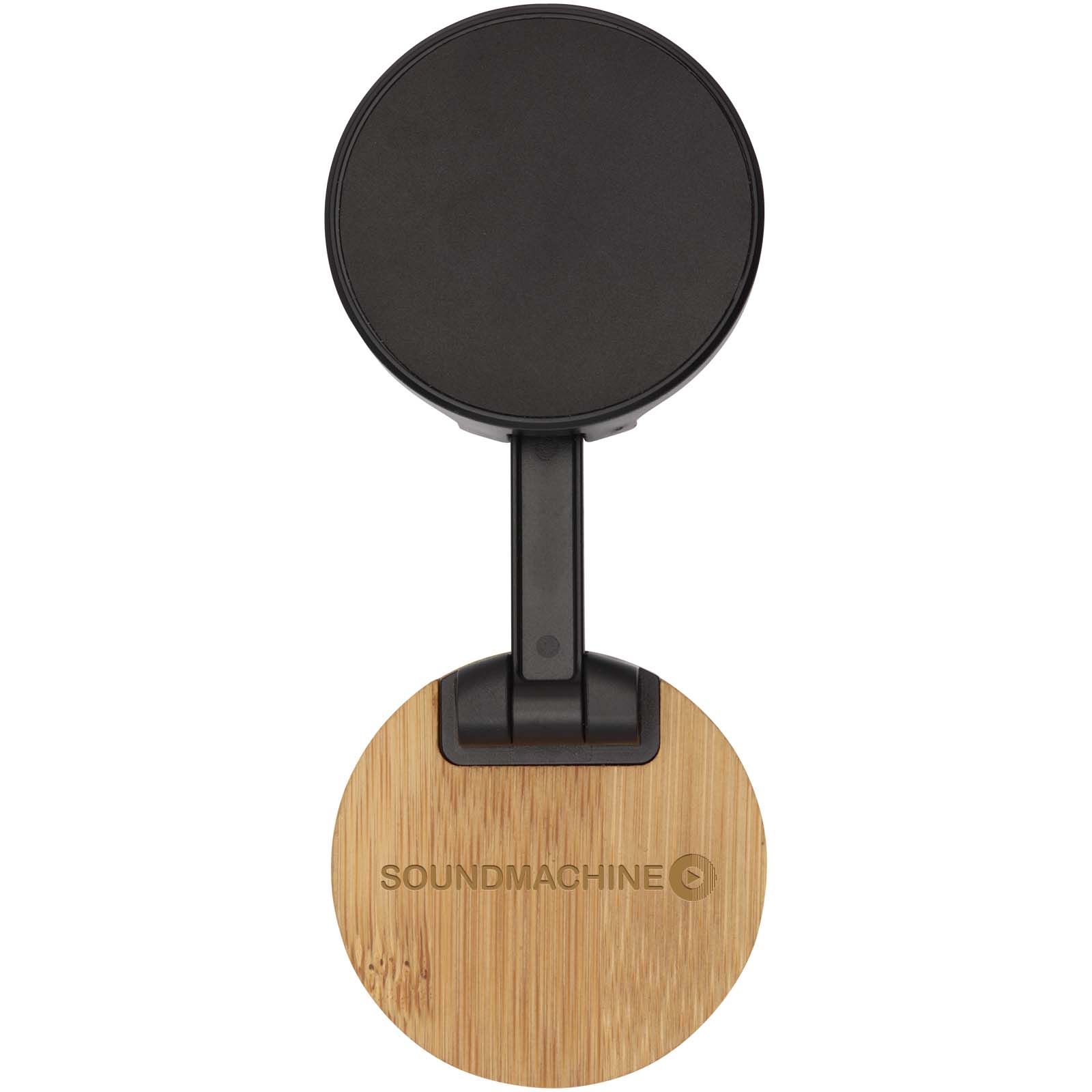 Supporto magnetico per telefono pieghevole in plastica riciclata con dettagli in bambù Alcor
