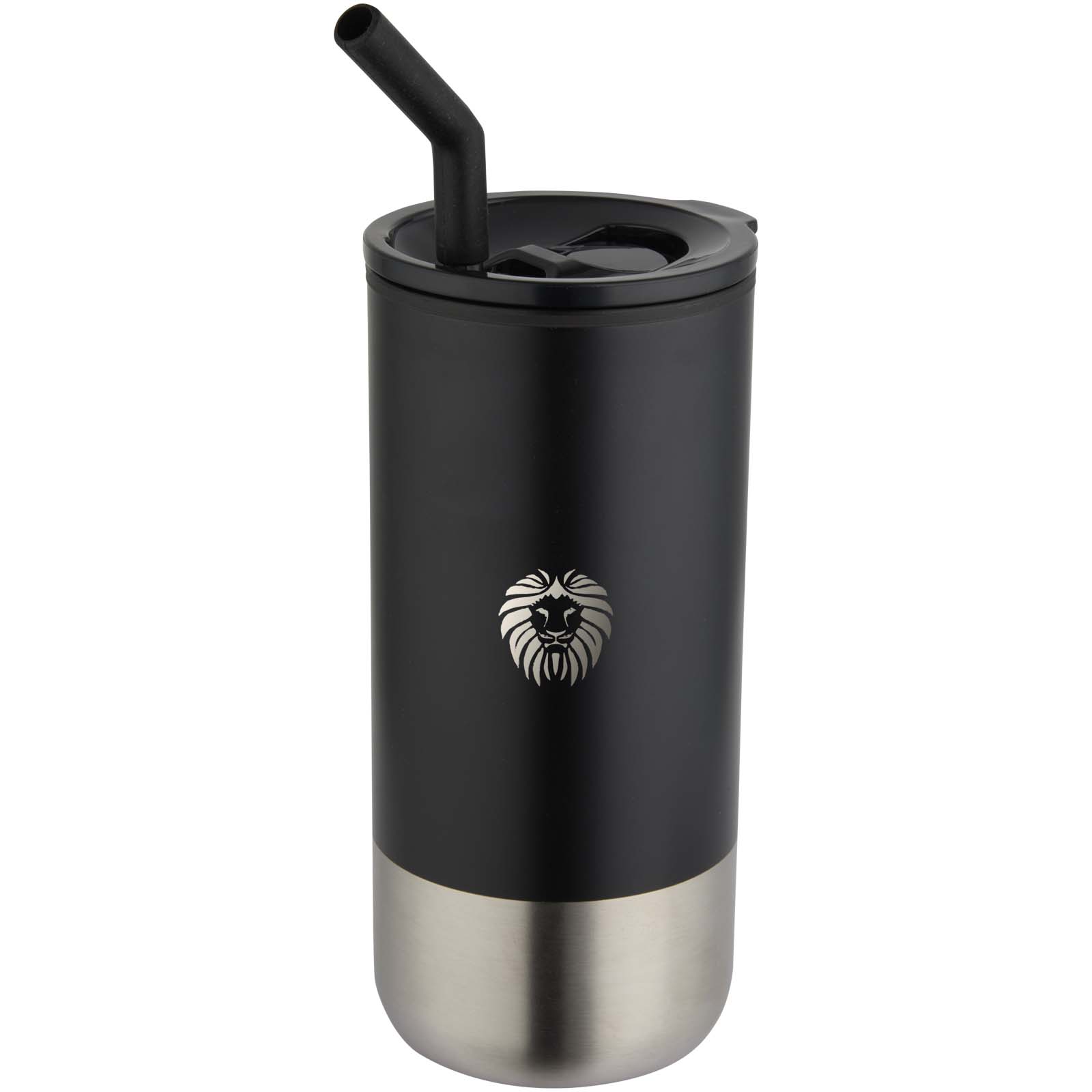 Bicchiere termico in materiale certificato RCS con cannuccia Grayson da 480 ml