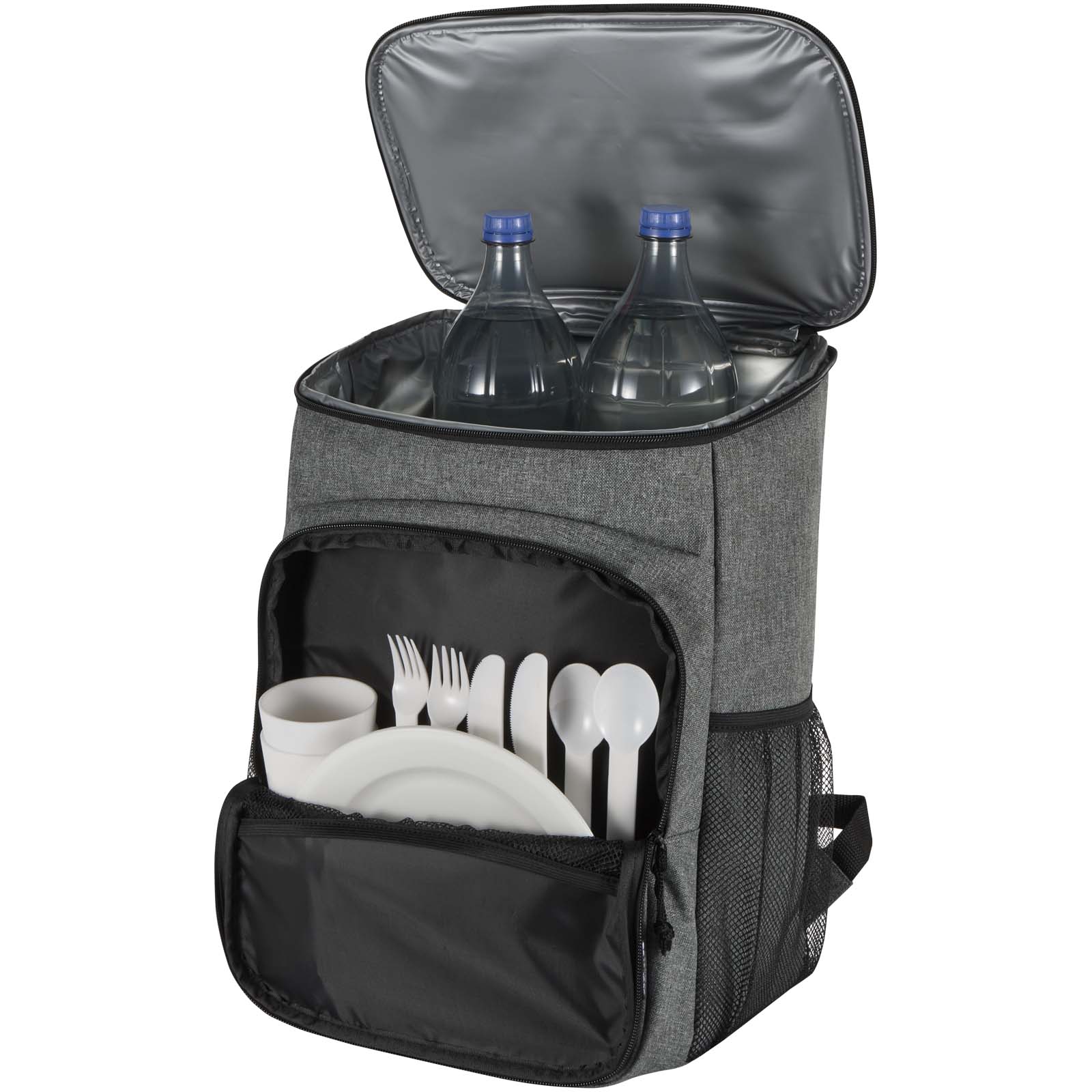 Zaino termico per picnic in materiale riciclato certificato GRS con set di posate Tundra - 20L