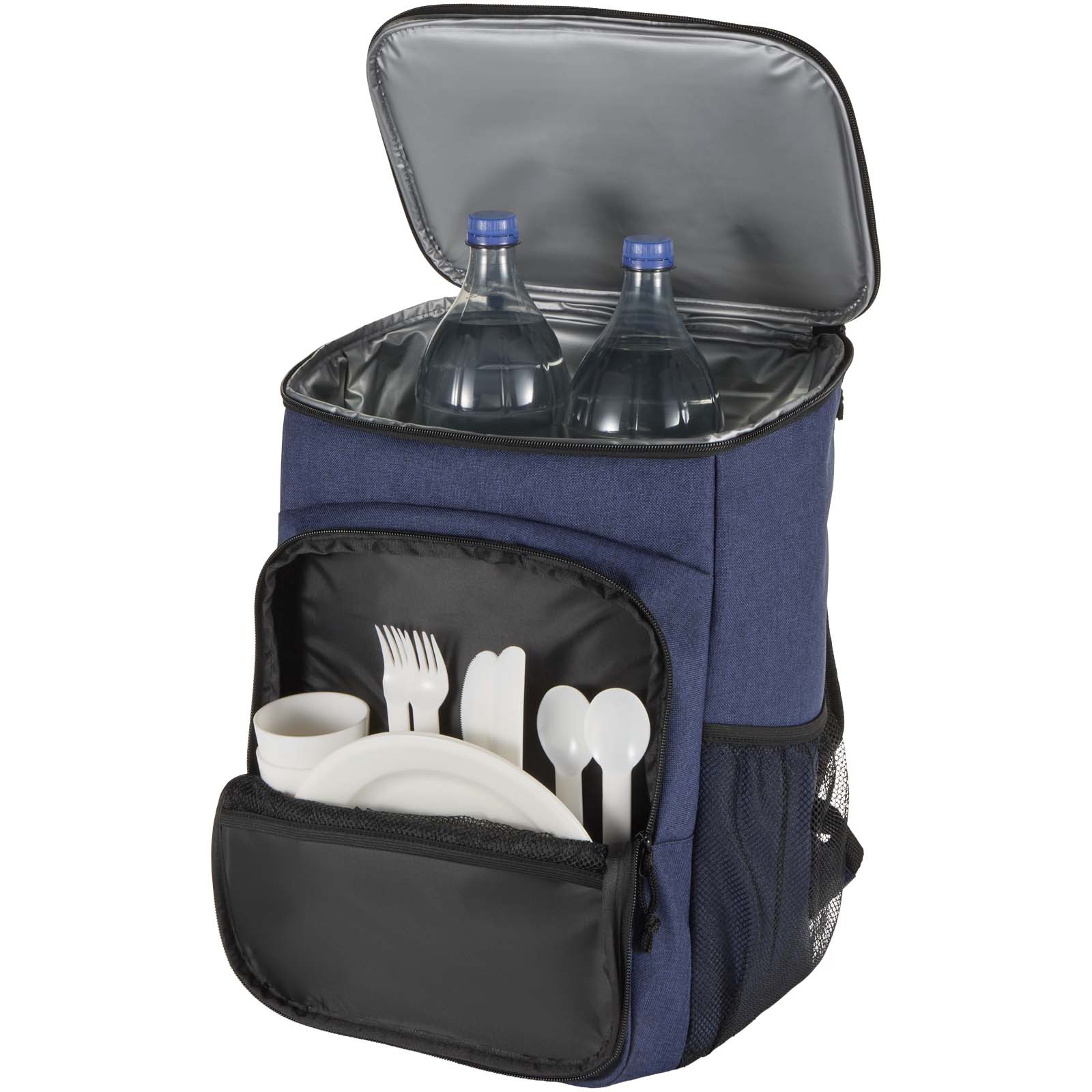 Zaino termico per picnic in materiale riciclato certificato GRS con set di posate Tundra - 20L