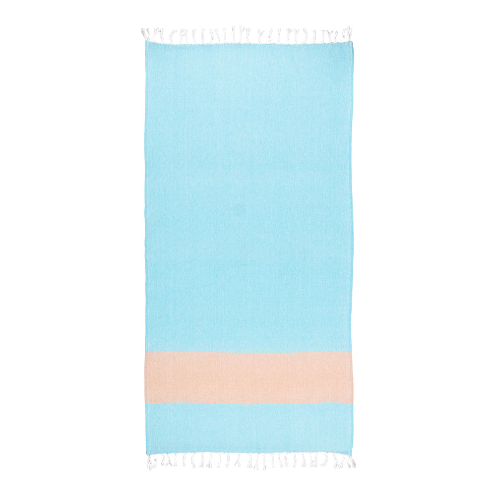 Telo mare in cotone riciclato 180 g/m2. Effetto melange e frange