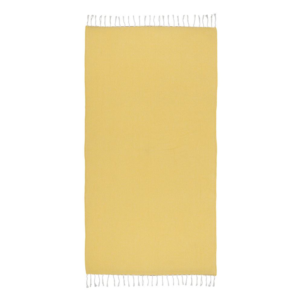 Telo mare in cotone riciclato 150 g/m2. Effetto melange e frange