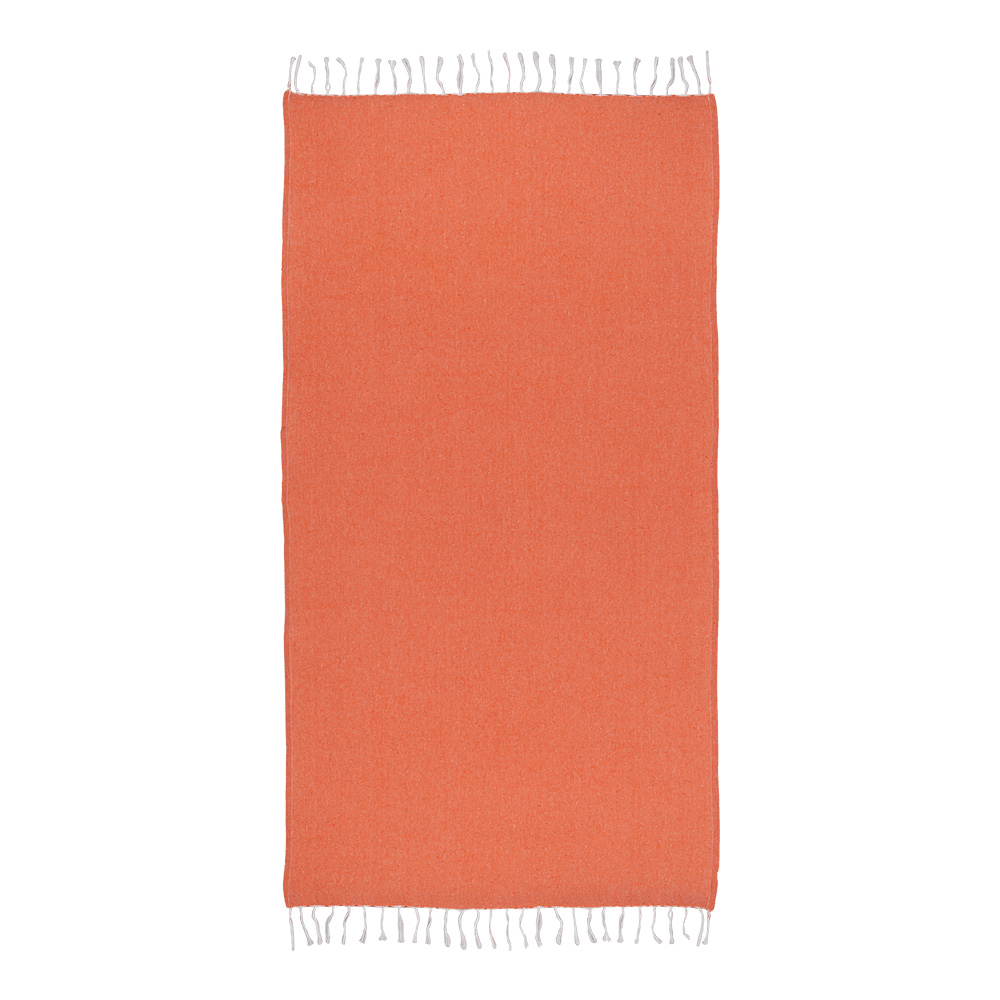 Telo mare in cotone riciclato 150 g/m2. Effetto melange e frange