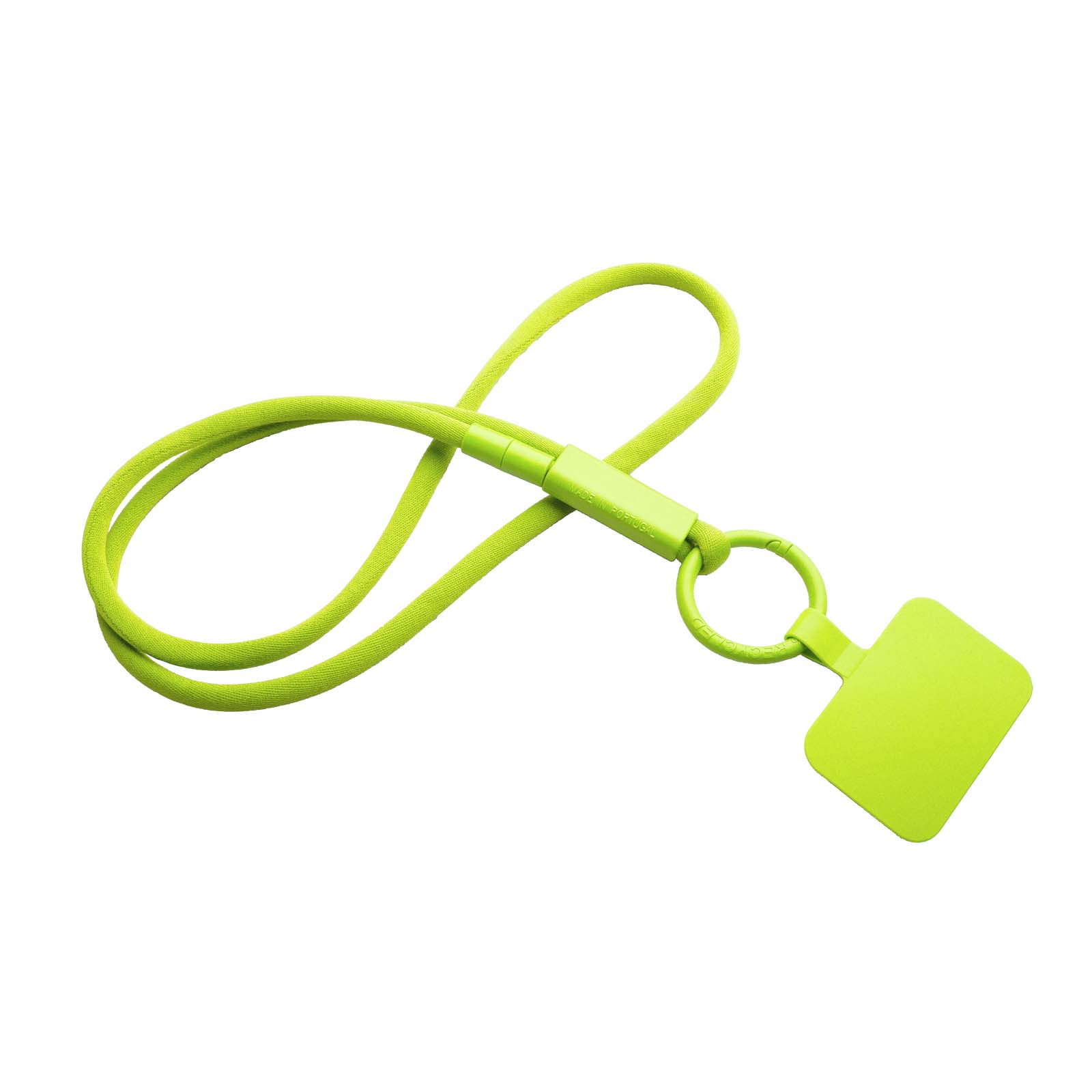 Lanyard con supporto per telefono e tubetto in plastica riciclata Tubyard