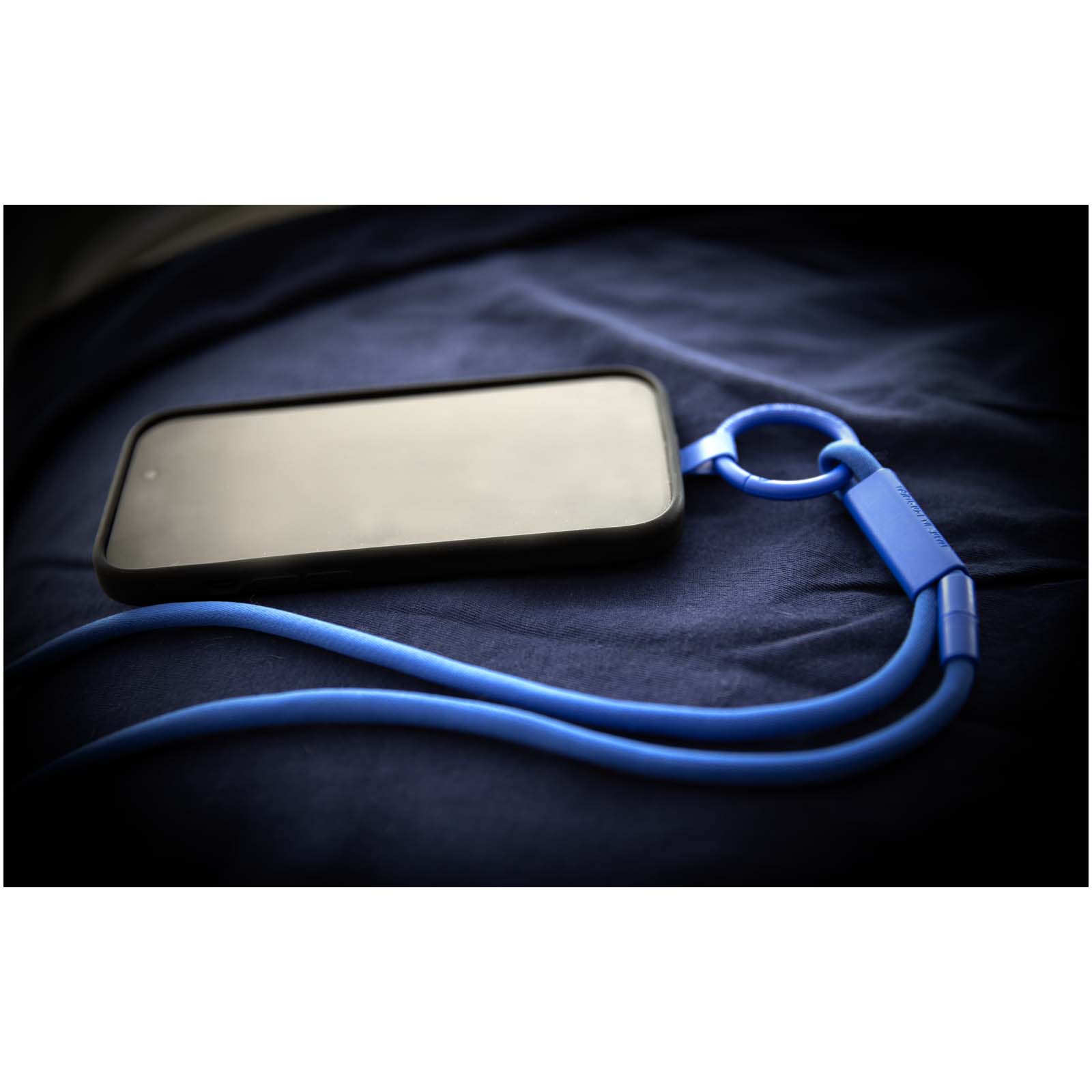 Lanyard con supporto per telefono e tubetto in plastica riciclata Tubyard