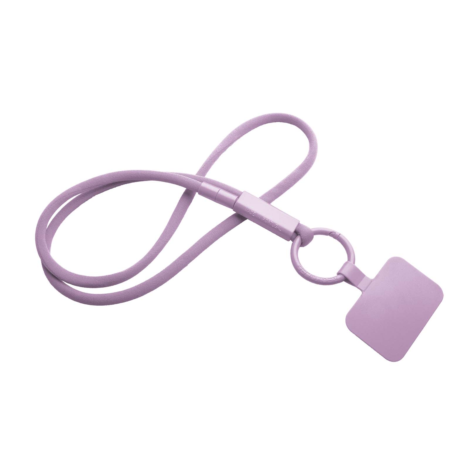 Lanyard con supporto per telefono e tubetto in plastica riciclata Tubyard