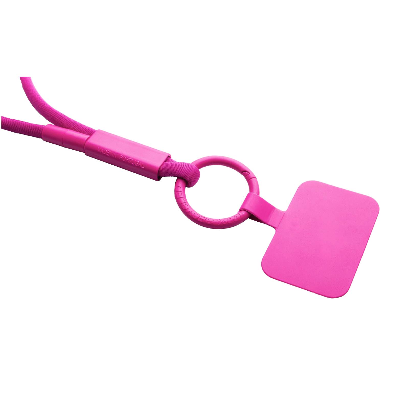 Lanyard con supporto per telefono e tubetto in plastica riciclata Tubyard