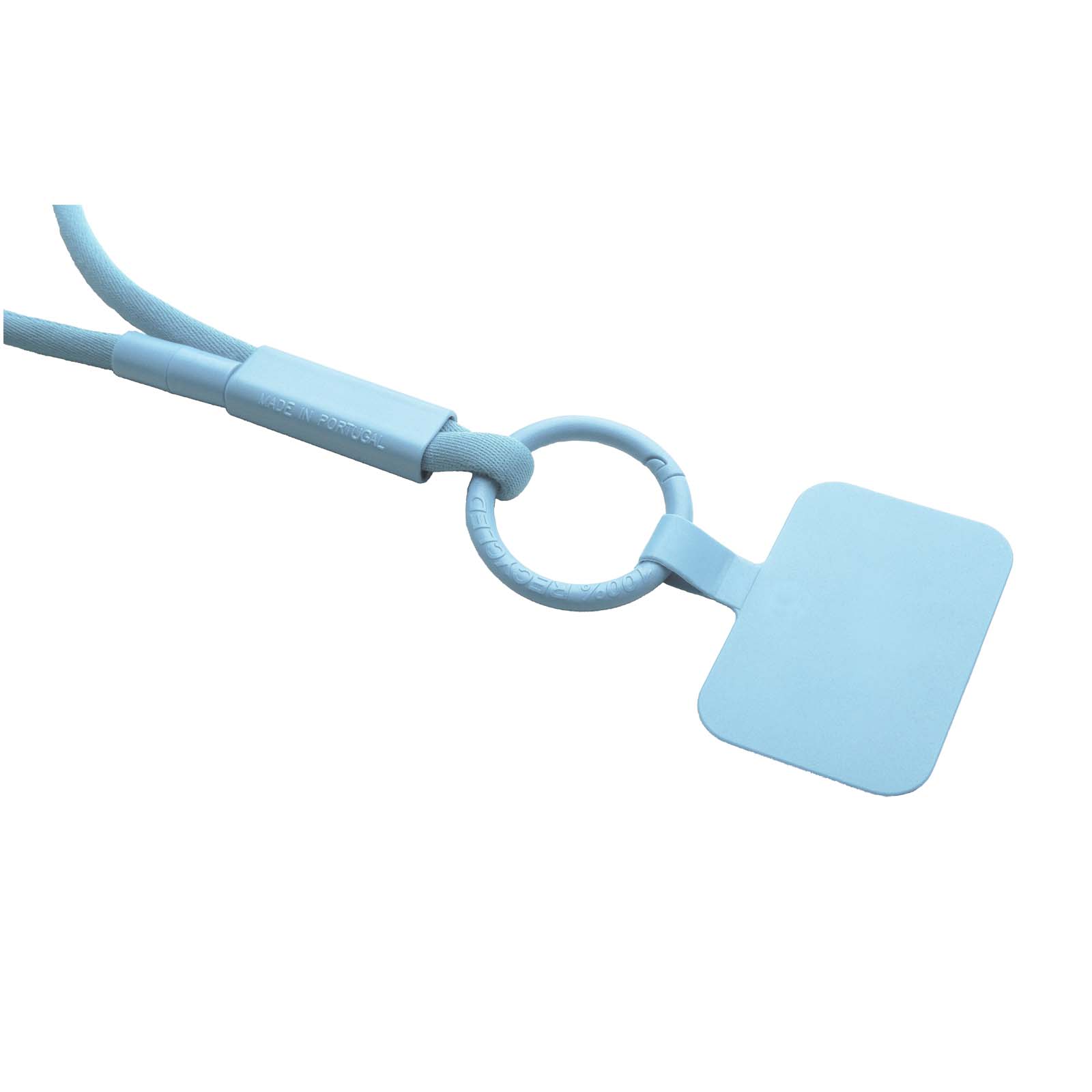 Lanyard con supporto per telefono e tubetto in plastica riciclata Tubyard