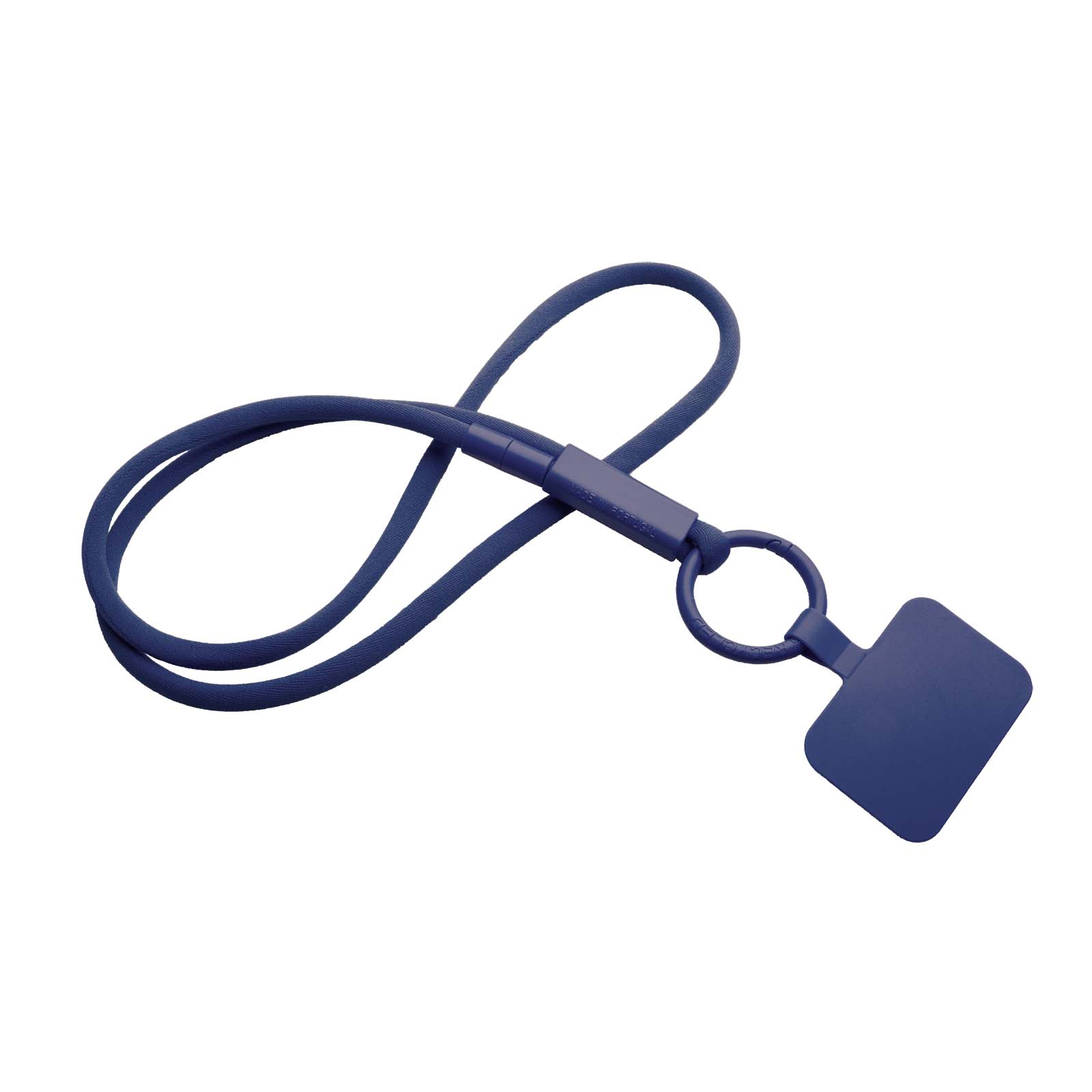 Lanyard con supporto per telefono e tubetto in plastica riciclata Tubyard