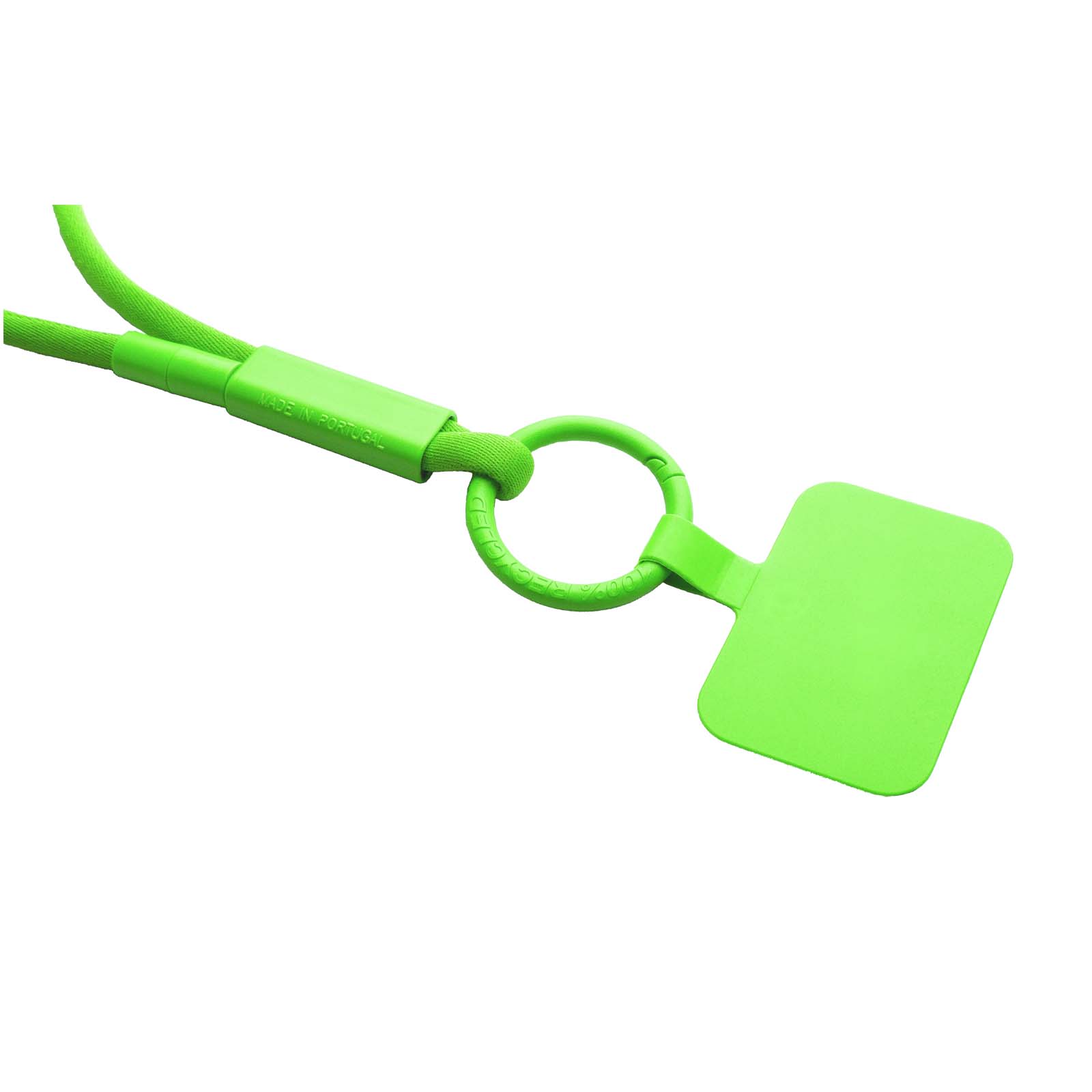 Lanyard con supporto per telefono e tubetto in plastica riciclata Tubyard