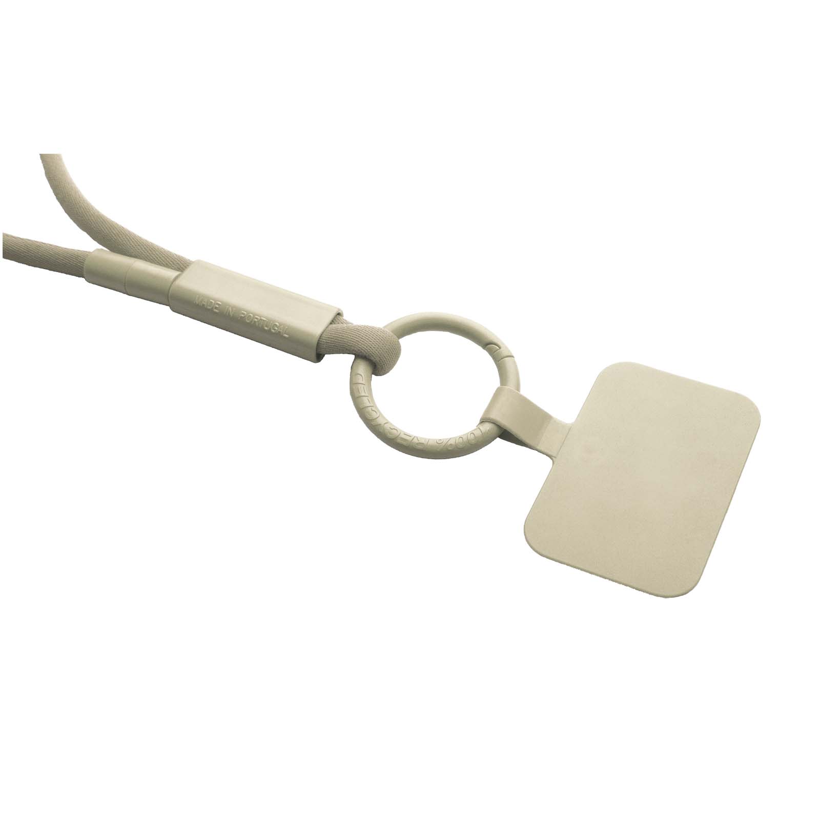 Lanyard con supporto per telefono e tubetto in plastica riciclata Tubyard