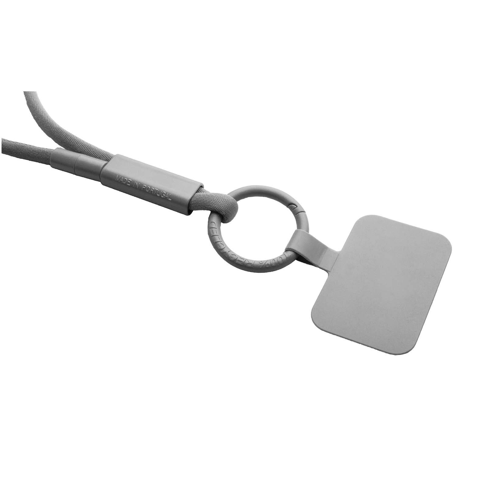 Lanyard con supporto per telefono e tubetto in plastica riciclata Tubyard