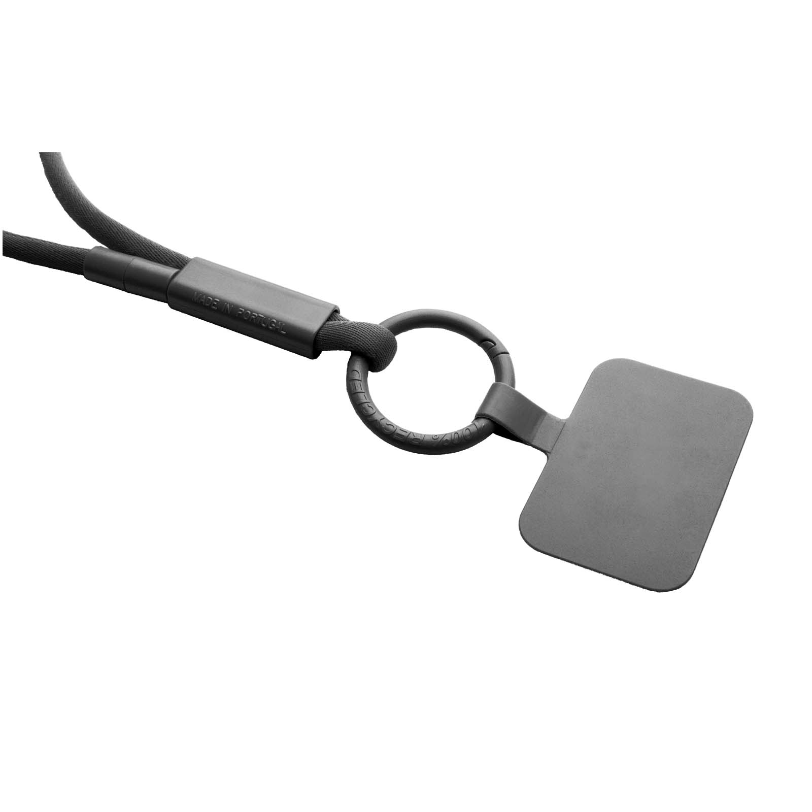 Lanyard con supporto per telefono e tubetto in plastica riciclata Tubyard