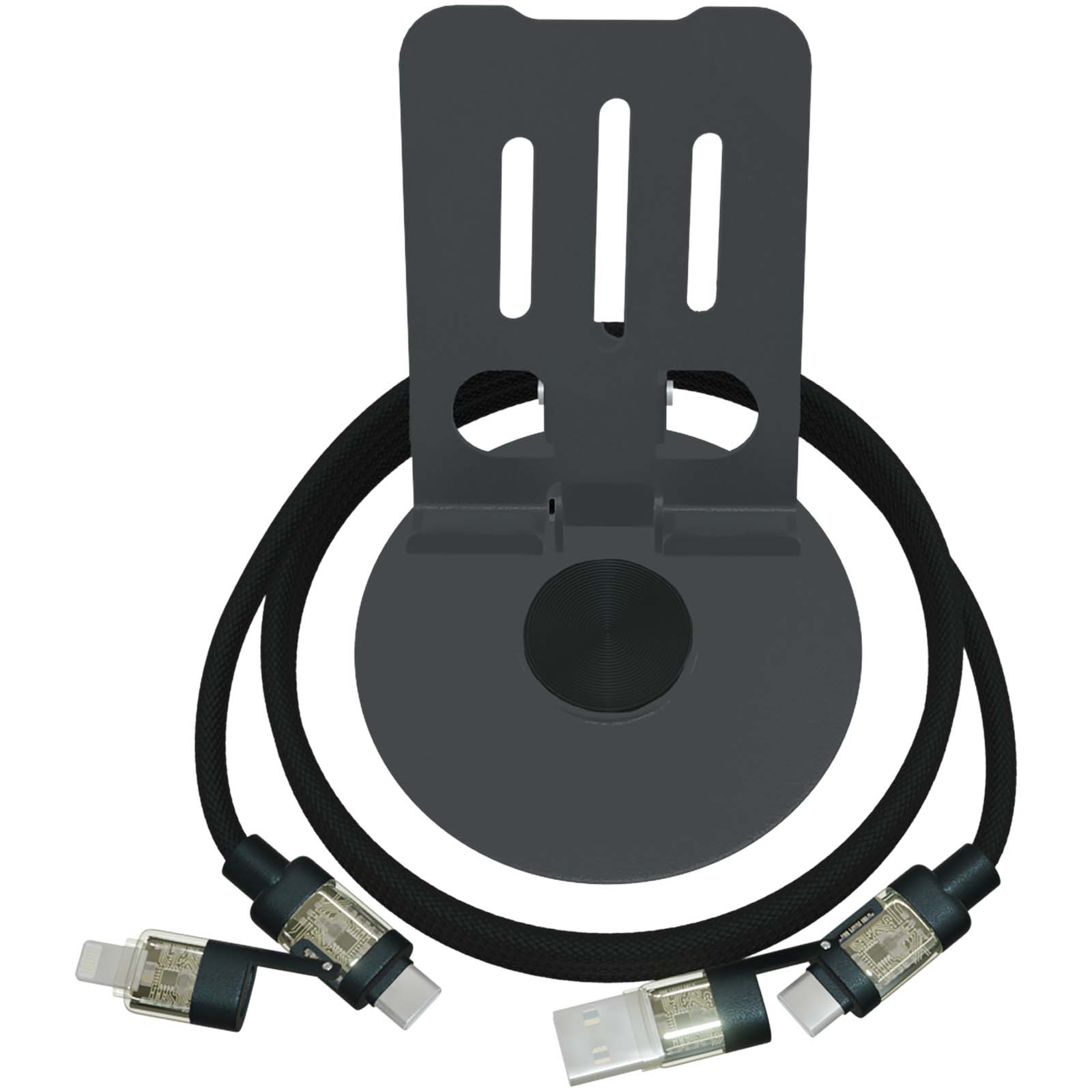 Supporto per telefono ruotabile a 360° con cavo di ricarica 4 in 1 da 240 W SCX.design O34 