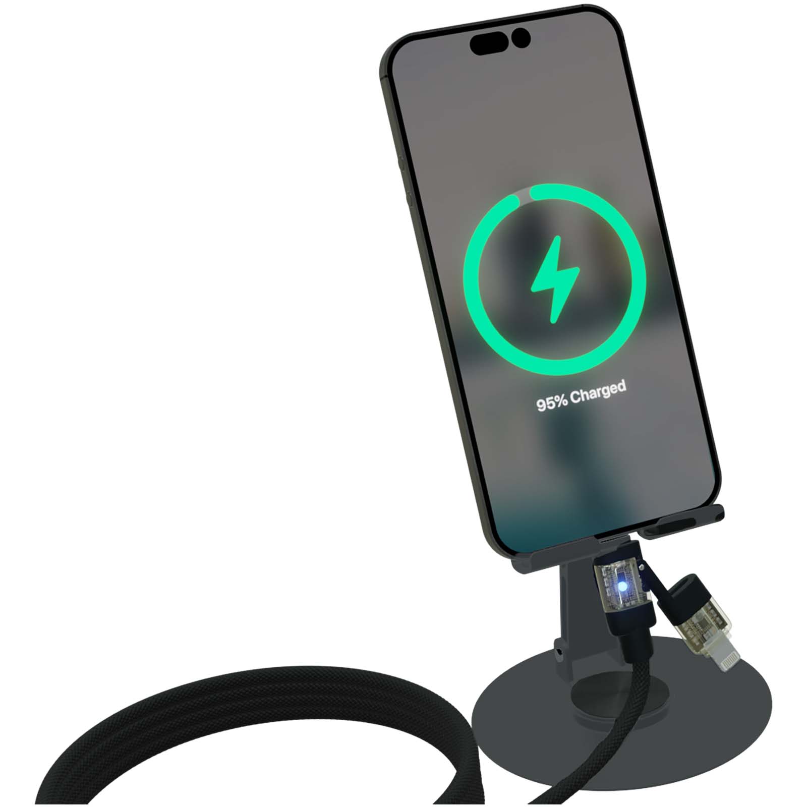 Supporto per telefono ruotabile a 360° con cavo di ricarica 4 in 1 da 240 W SCX.design O34 