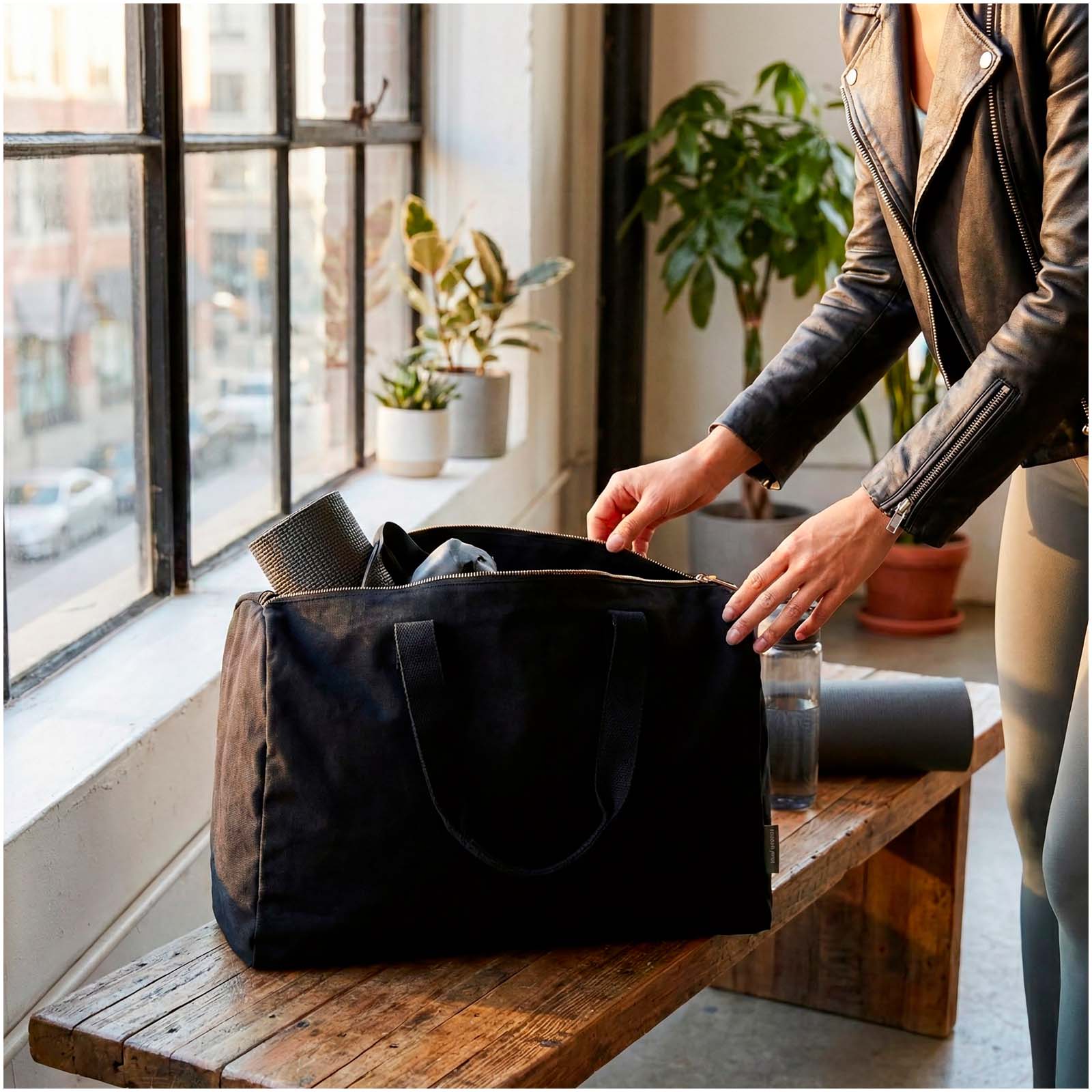 Borsa da viaggio e pochette in cotone biologico Citizen Green Combio