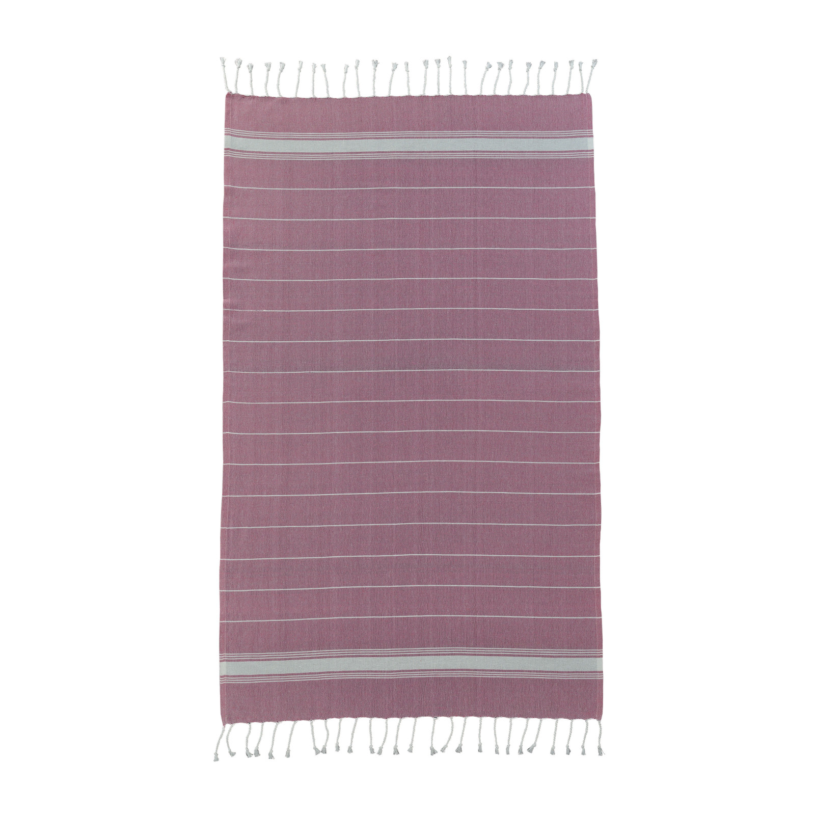 Telo mare/pareo stile Fouta 100% cotone 182gr/m2 con frange, misura  90x170 cm