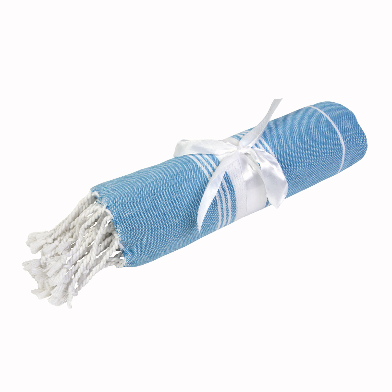 Telo mare/pareo stile Fouta 100% cotone 182gr/m2 con frange, misura  90x170 cm