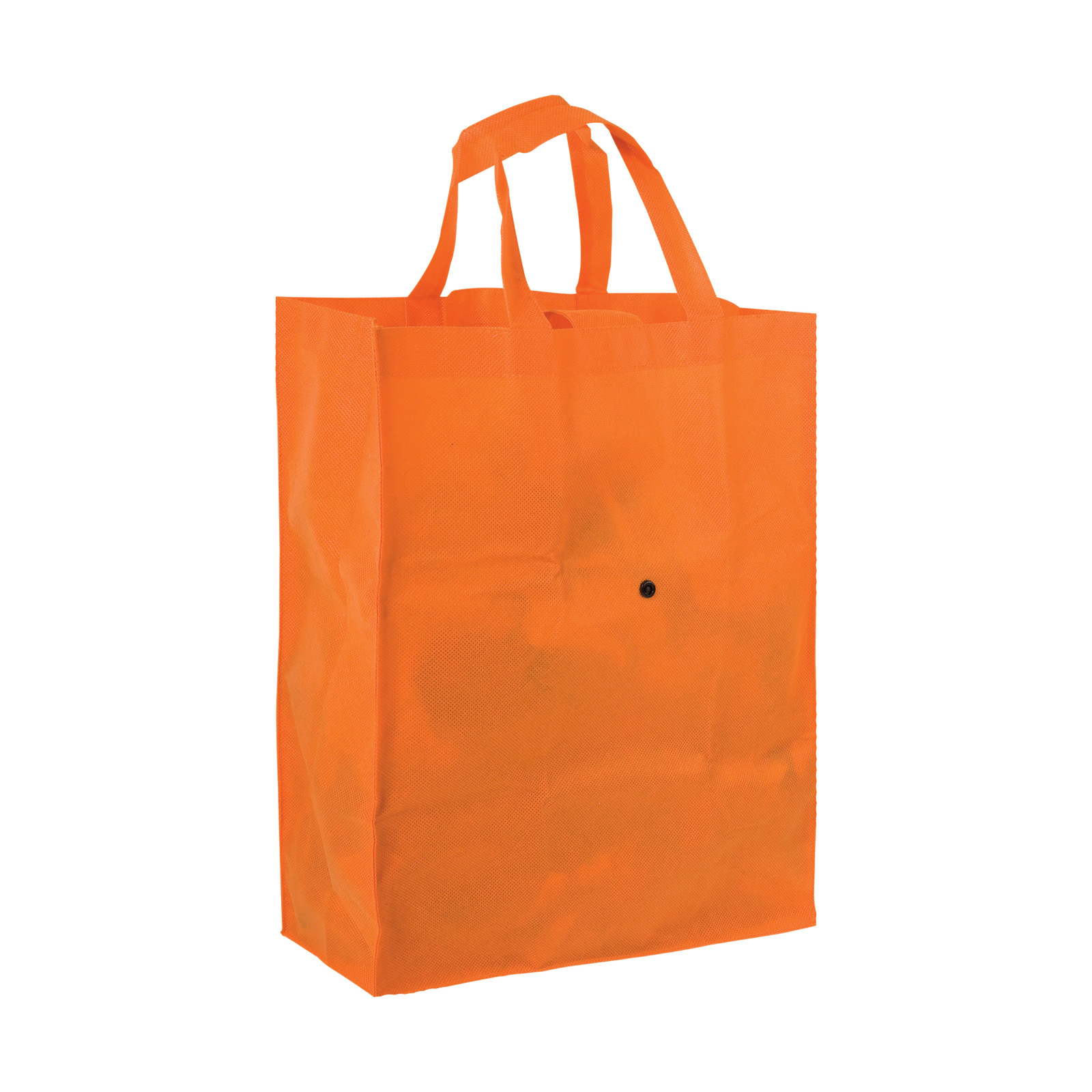 Shopper  ripiegabile con soffietto in TNT 80g/m2 cucito, manici corti