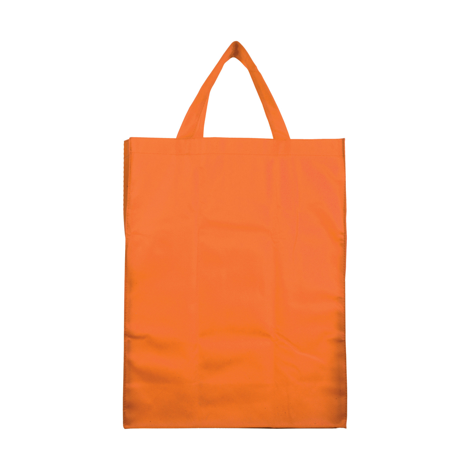 Shopper  ripiegabile con soffietto in TNT 80g/m2 cucito, manici corti