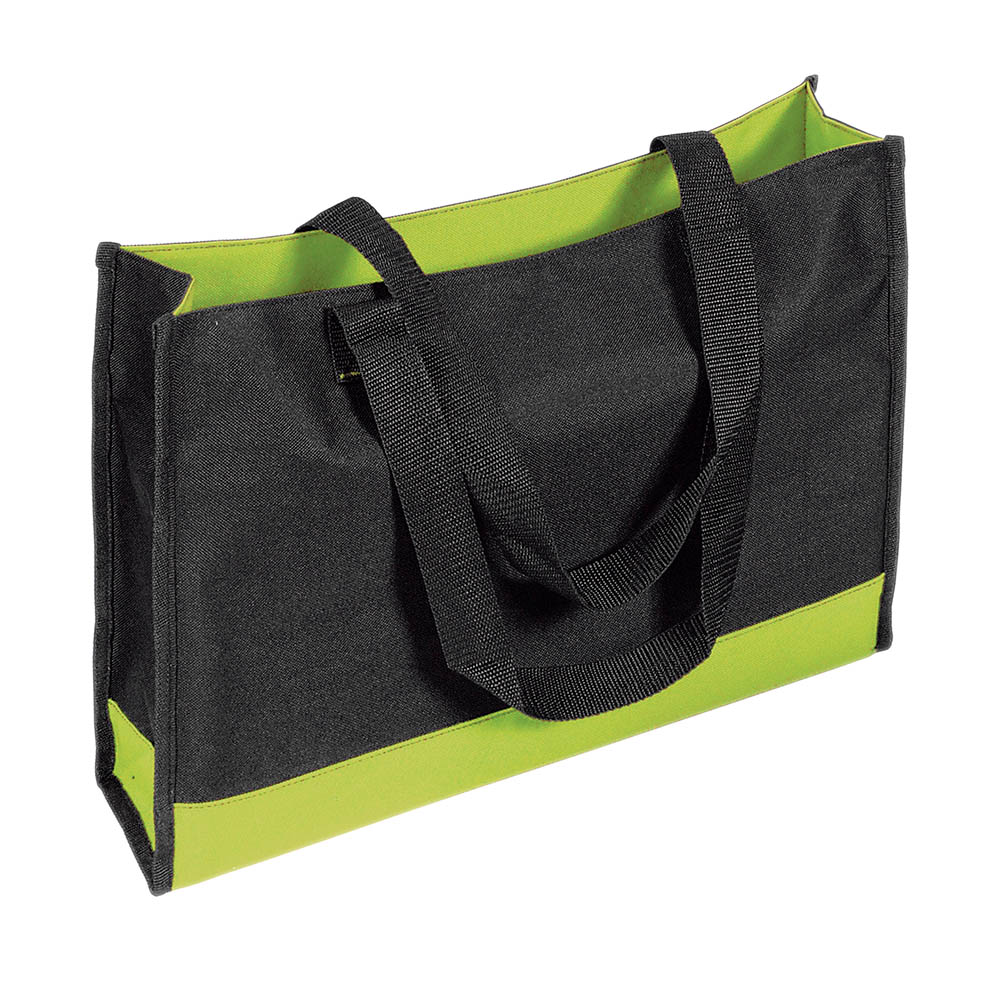 Borsa Shopper con soffietto in poliestere 600D con manici lunghi