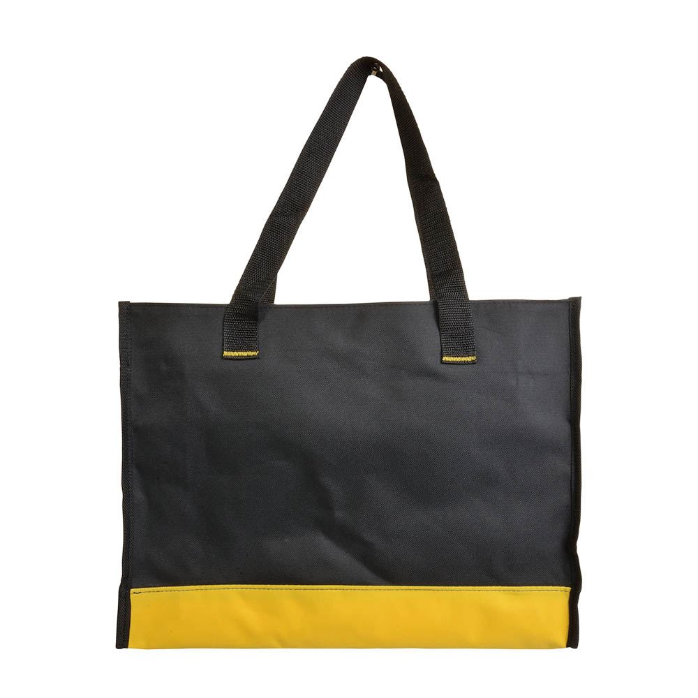 Borsa Shopper con soffietto in poliestere 600D con manici lunghi