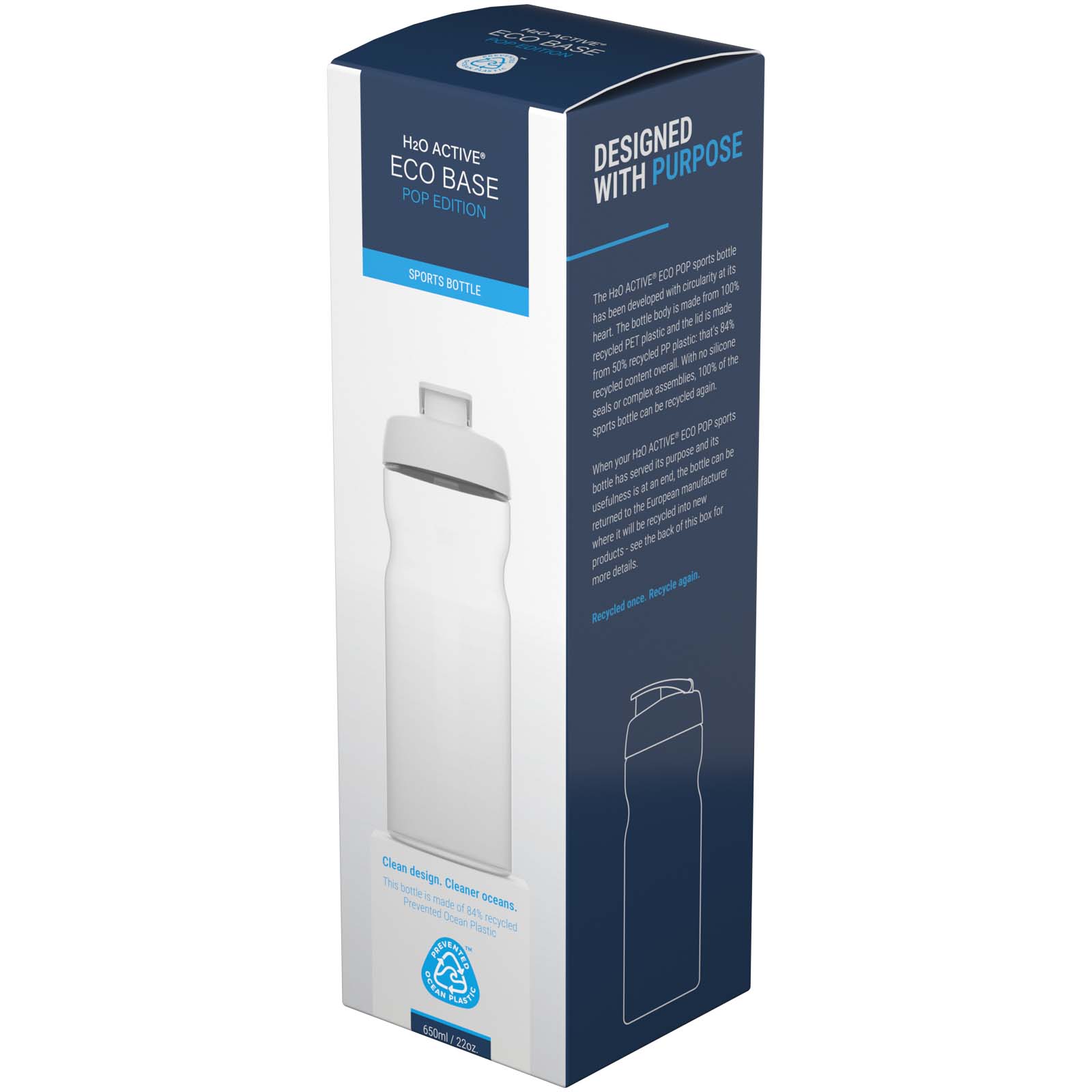 Borraccia sportiva H2O Active® Eco Base da 650 ml