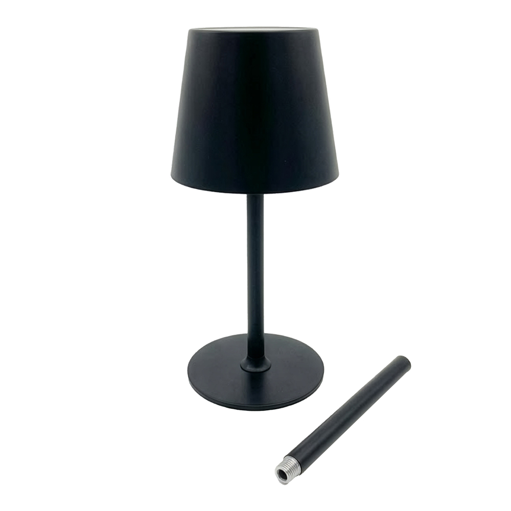 Lampada da tavolo a led ricaricabile in metallo e plastica