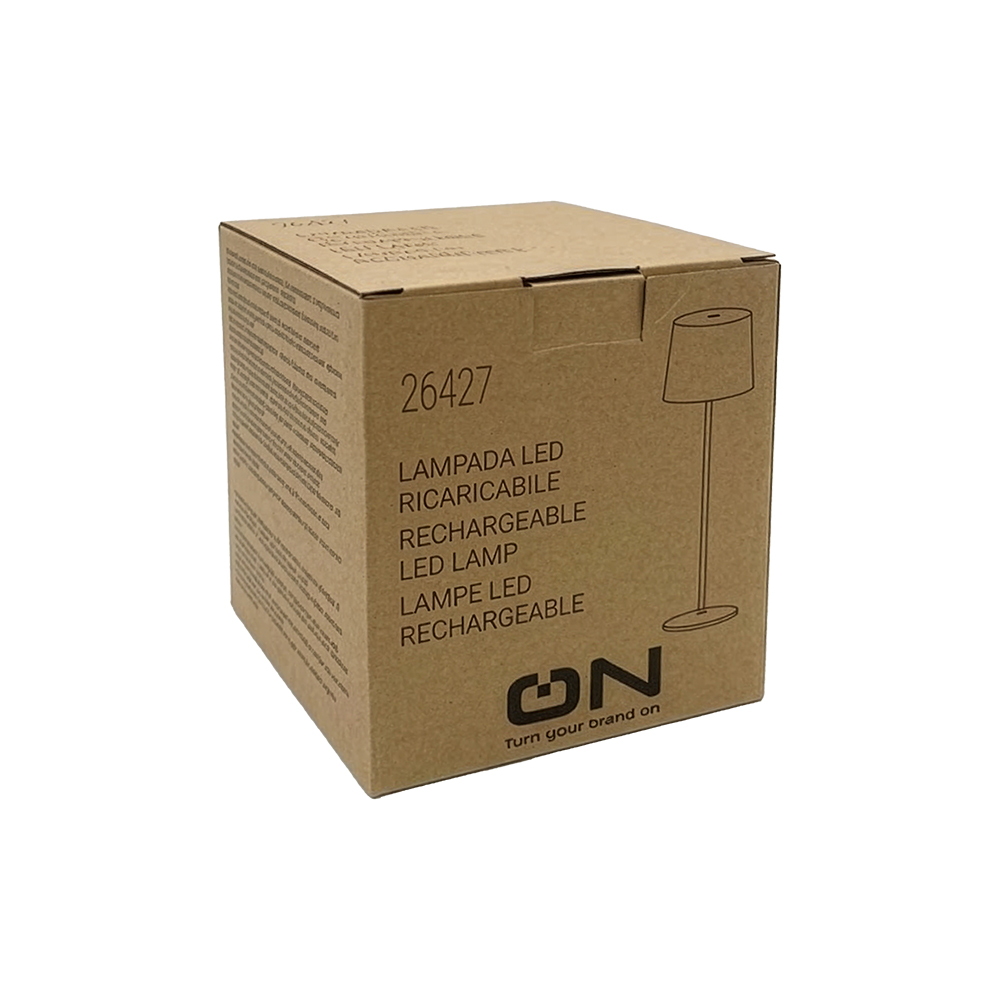 Lampada da tavolo a led ricaricabile in metallo e plastica