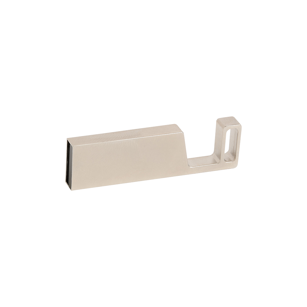 Chiavetta USB 4GB in metallo con sostegno per smartphone.