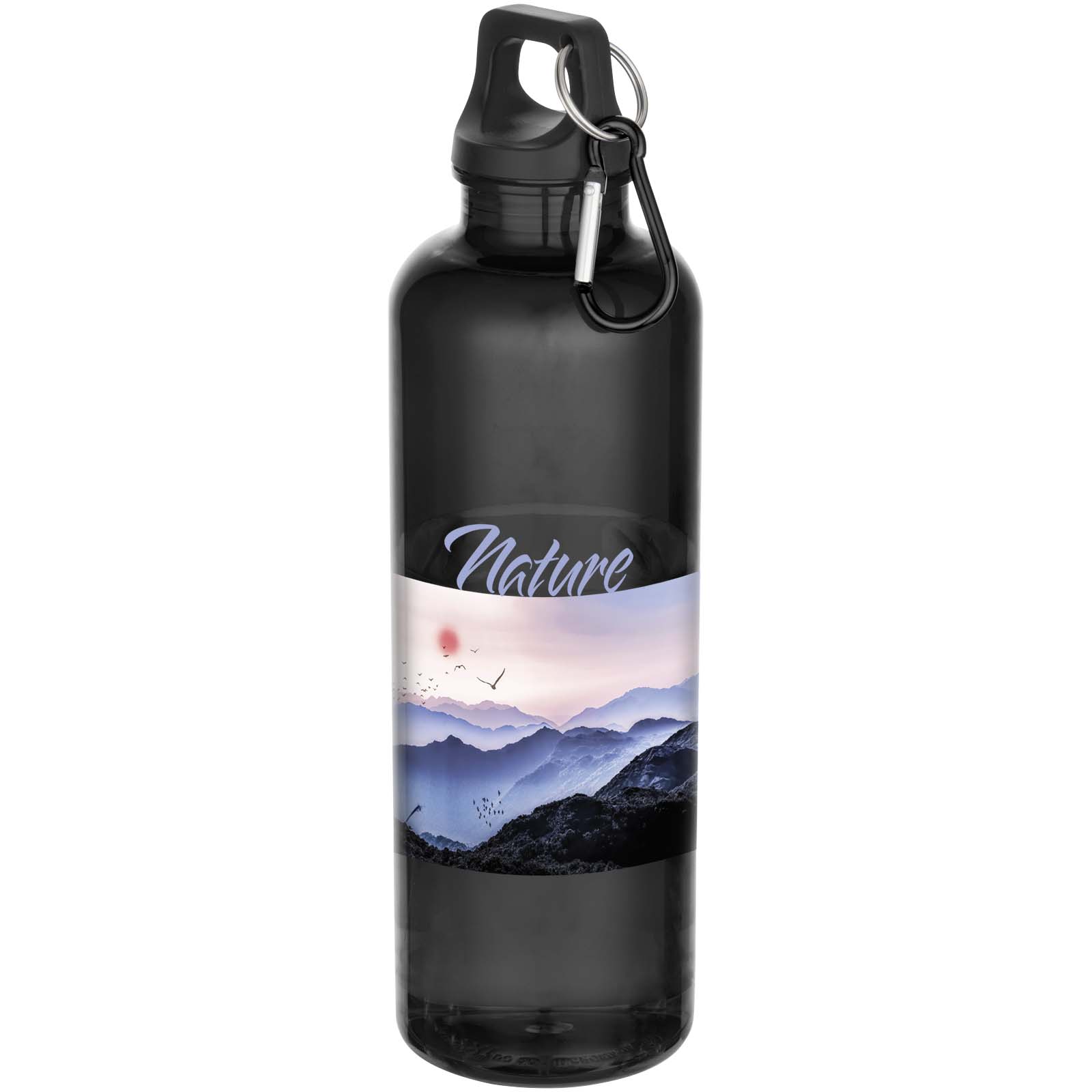 Borraccia in plastica riciclata certificata RCS da 750 ml con moschettone Oregon