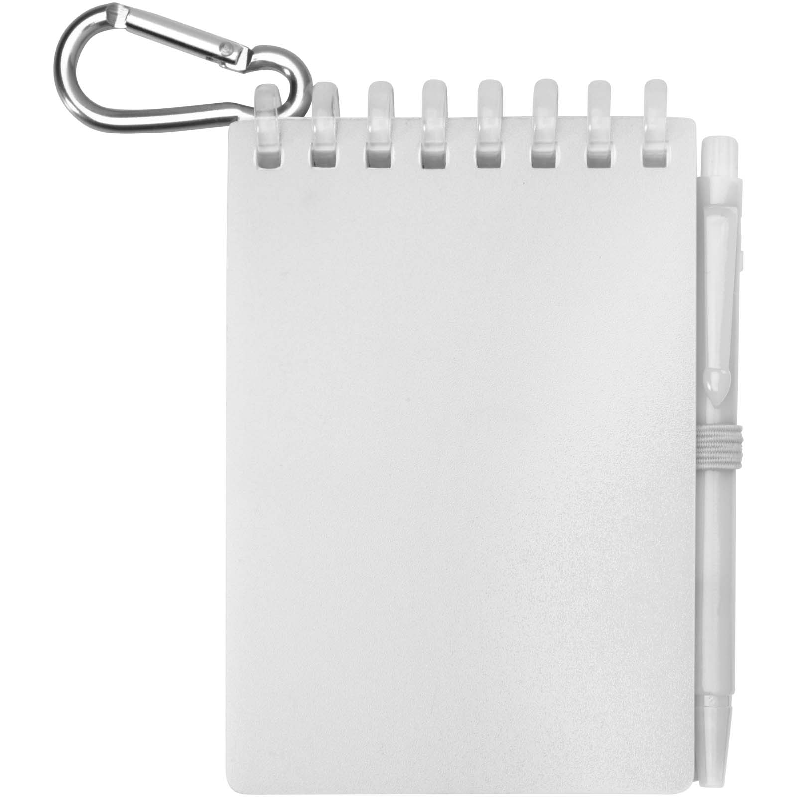 Set blocco note con copertina morbida in materiale riciclato e penna a sfera (inchiostro blu) per attività all'aperto Lig Mini