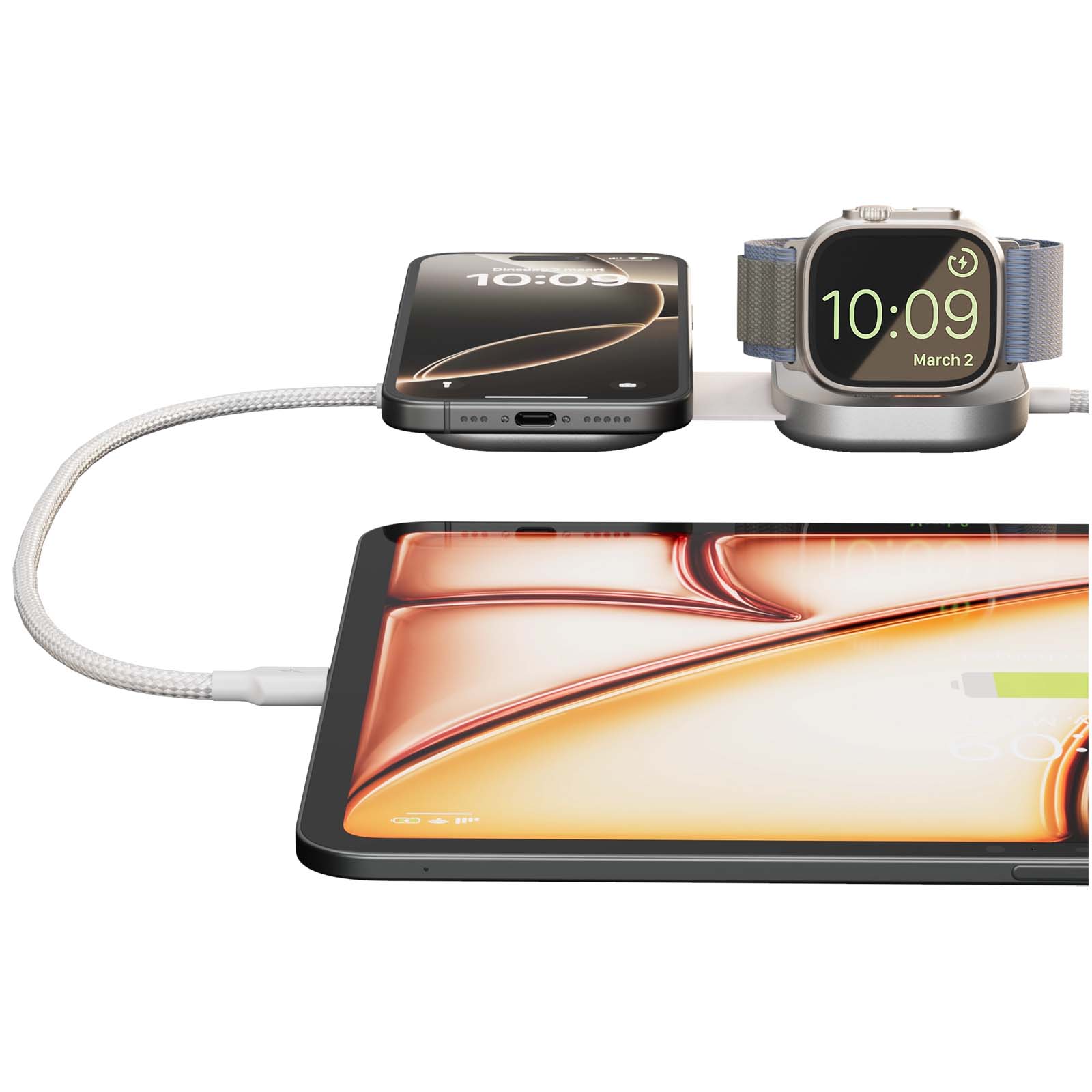  Cavo di ricarica USB-C 3-in-1 da 140 W Zens Pro 3