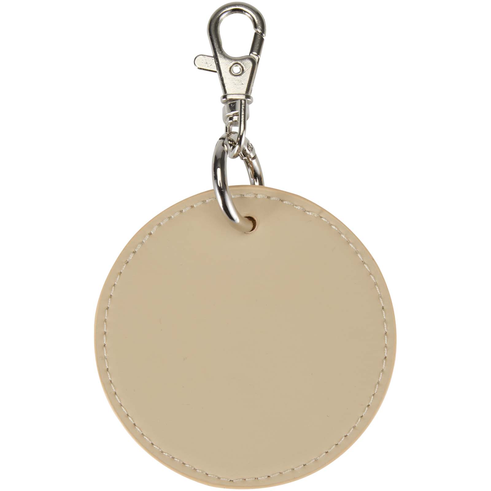 Portachiavi con charm a forma rotonda in materiale riciclato certificato GRS Resi Plus 