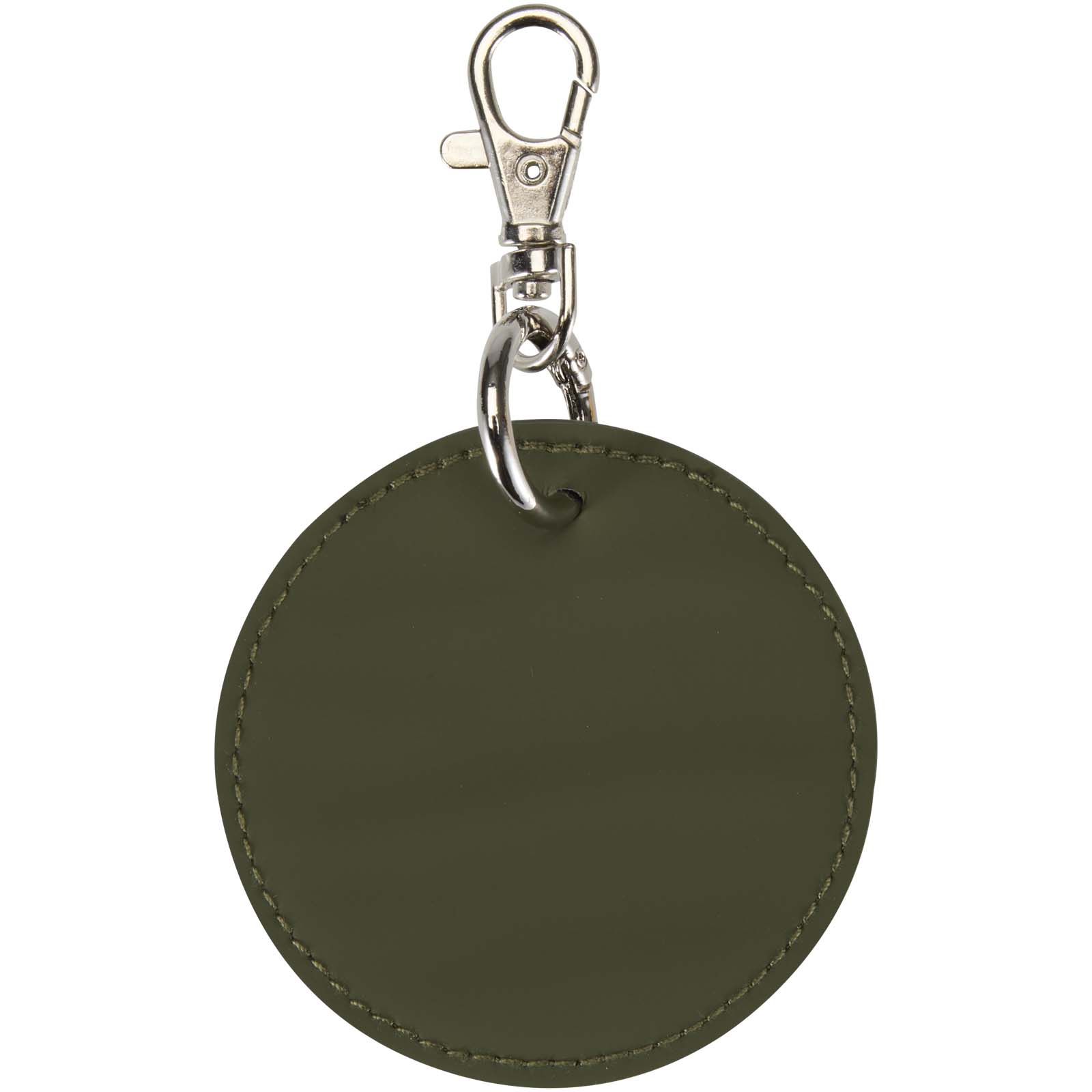 Portachiavi con charm a forma rotonda in materiale riciclato certificato GRS Resi Plus 